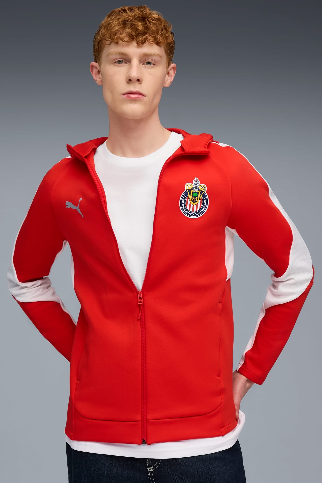 CD Guadalajara EVOSTRIPE Hooded Jacket Men - 3