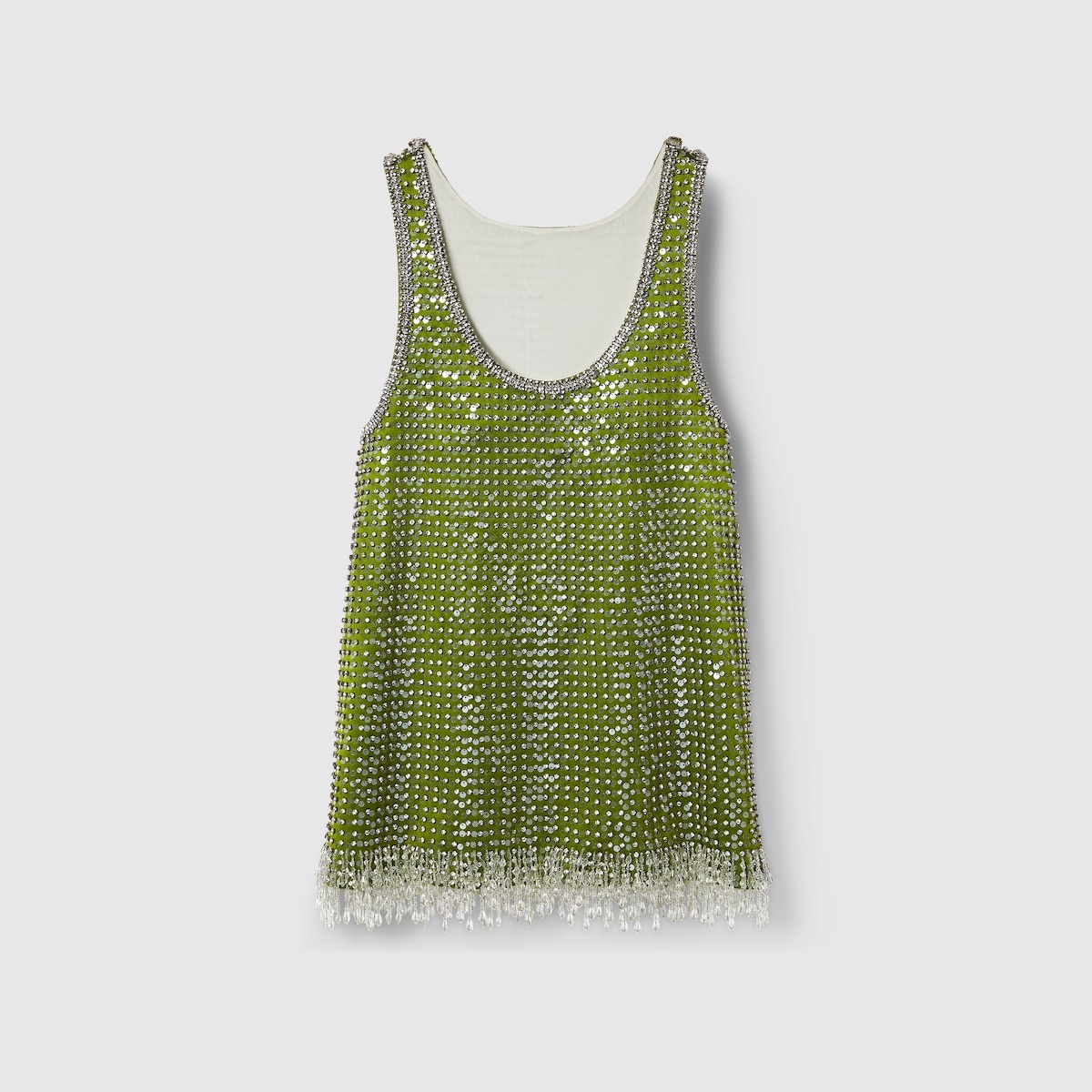 Silk dress with crystal embroidery - 1