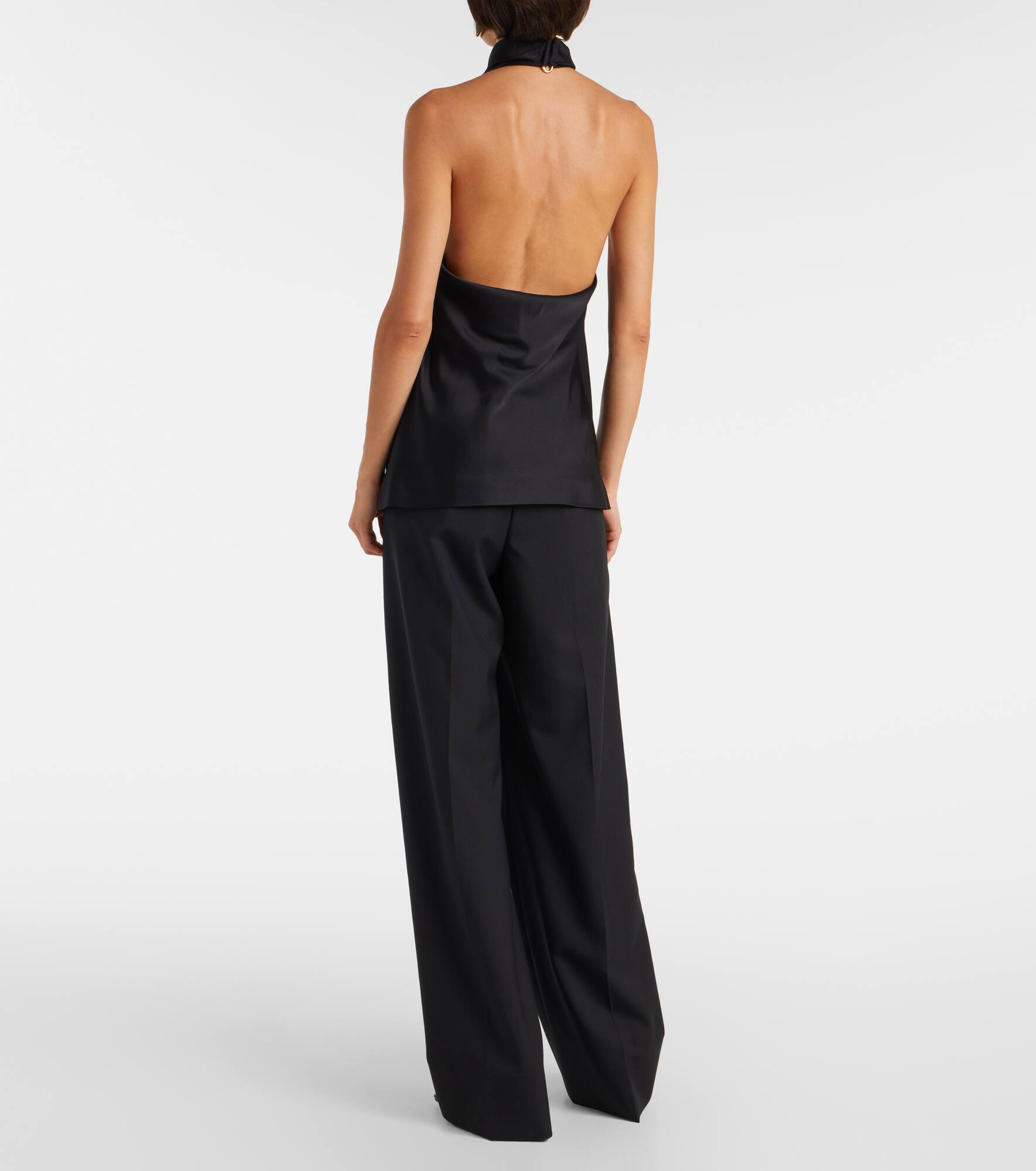 Halterneck satin top - 3