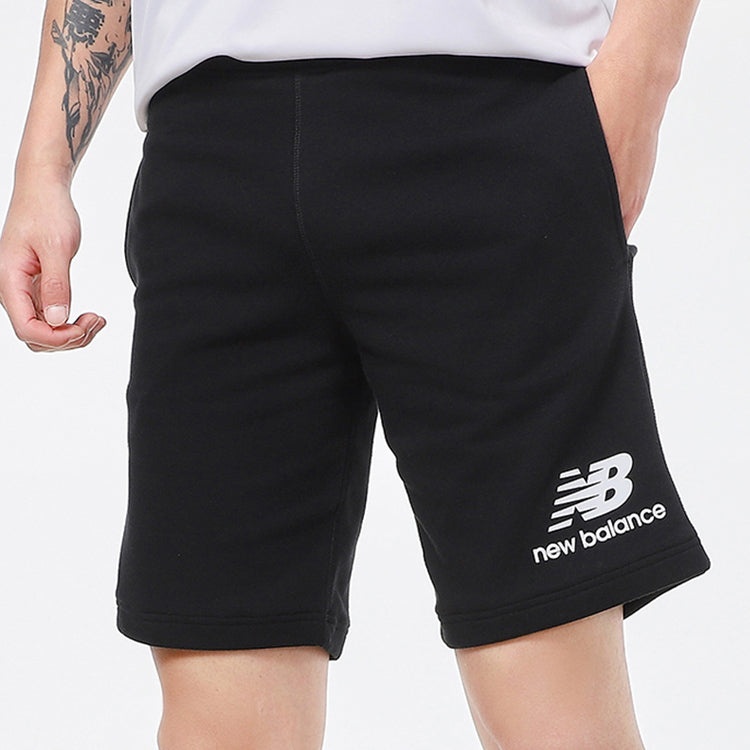 New Balance Essentials Stacked Logo Shorts 'Black' AMS03558-BK - 8