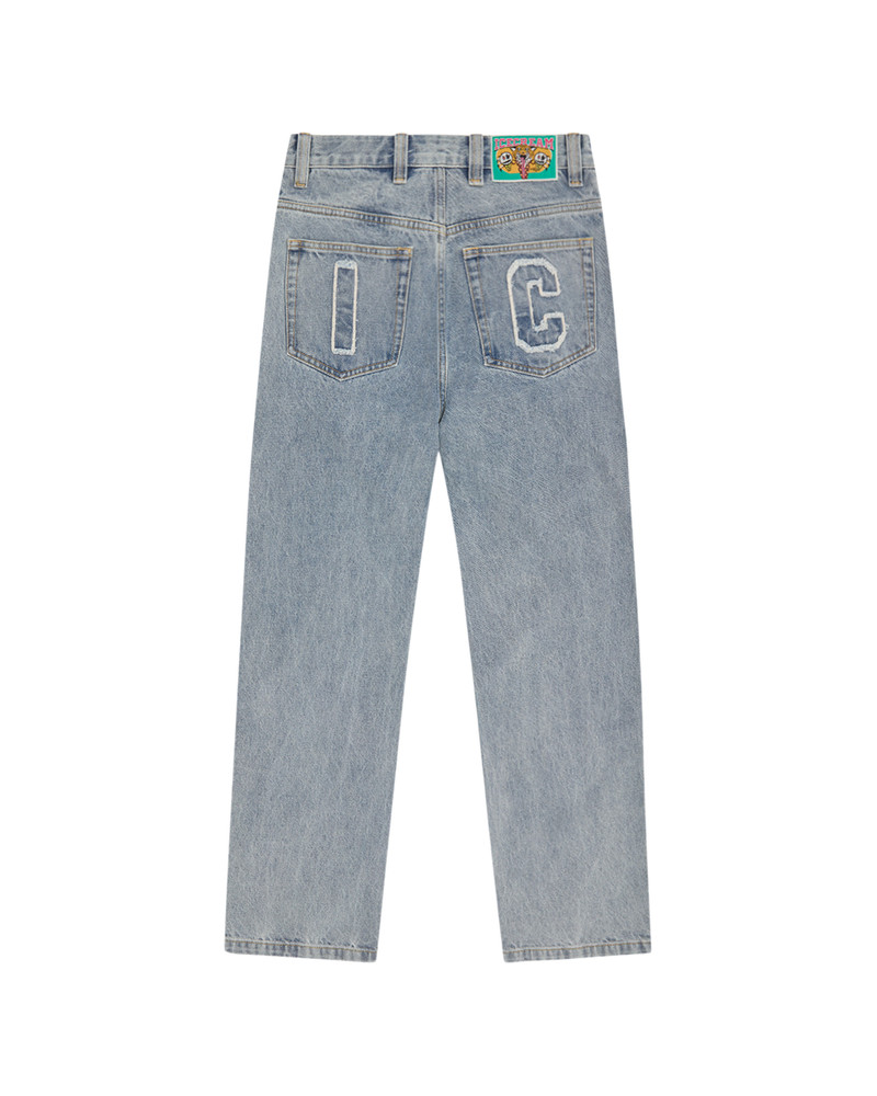 ICECREAM APPLIQUE RUNNING DOG DOUBLE SCOOP DENIM PANTS outlook