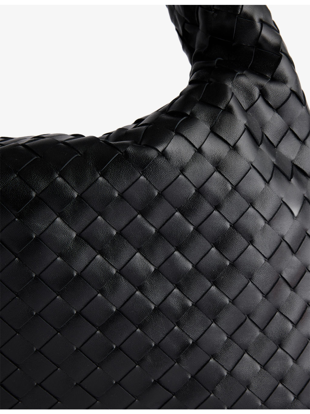 Intrecciato-weave medium leather hobo bag - 4