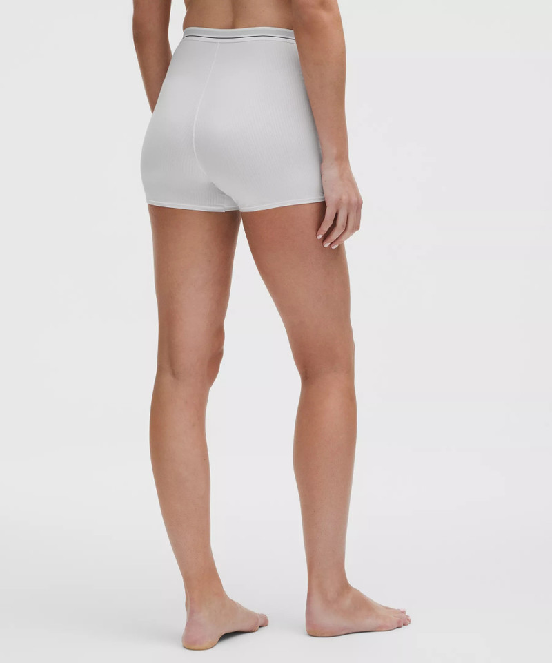 lululemon Stretch Cotton Ribbed Logo Super-High-Rise Shortie Underwear outlook