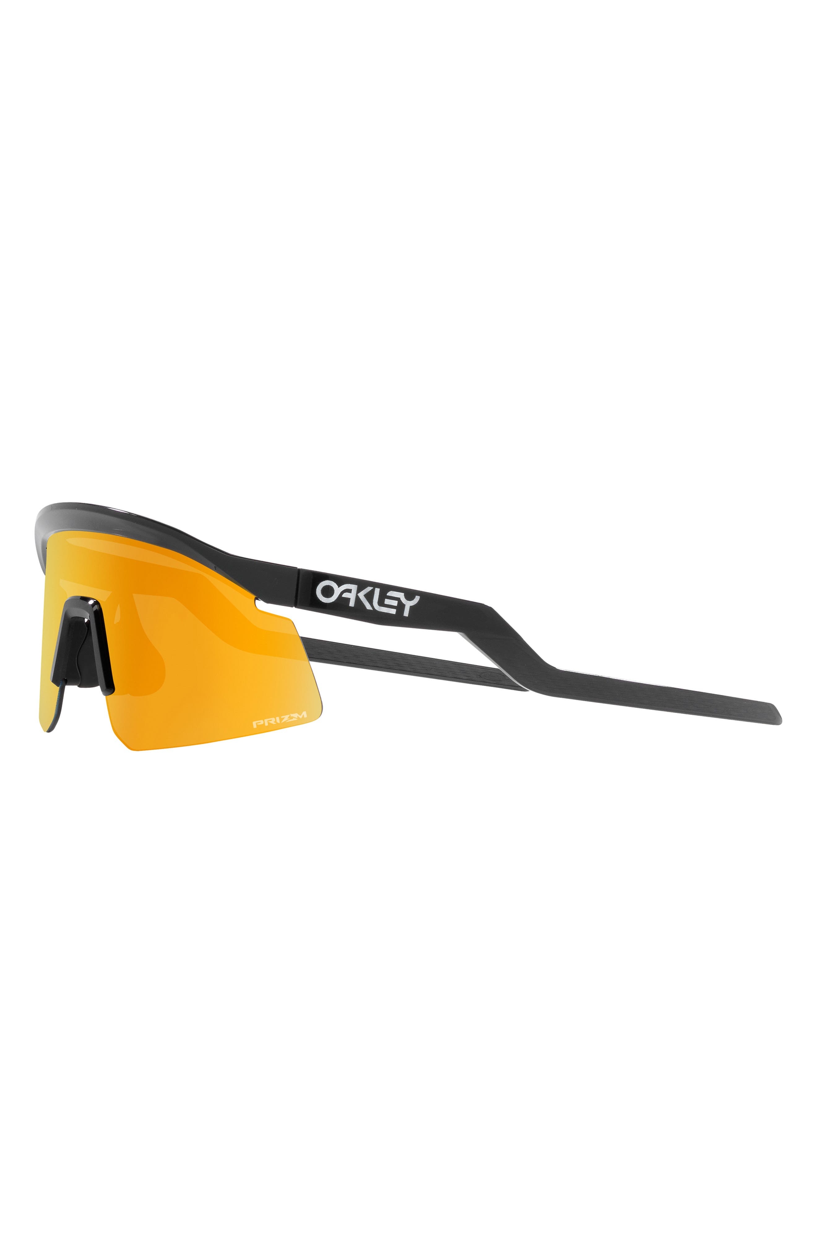 Oakley Hydra 37mm Prizm™ Semirimless Wrap Shield Sunglasses in Black Gold at Nordstrom - 3