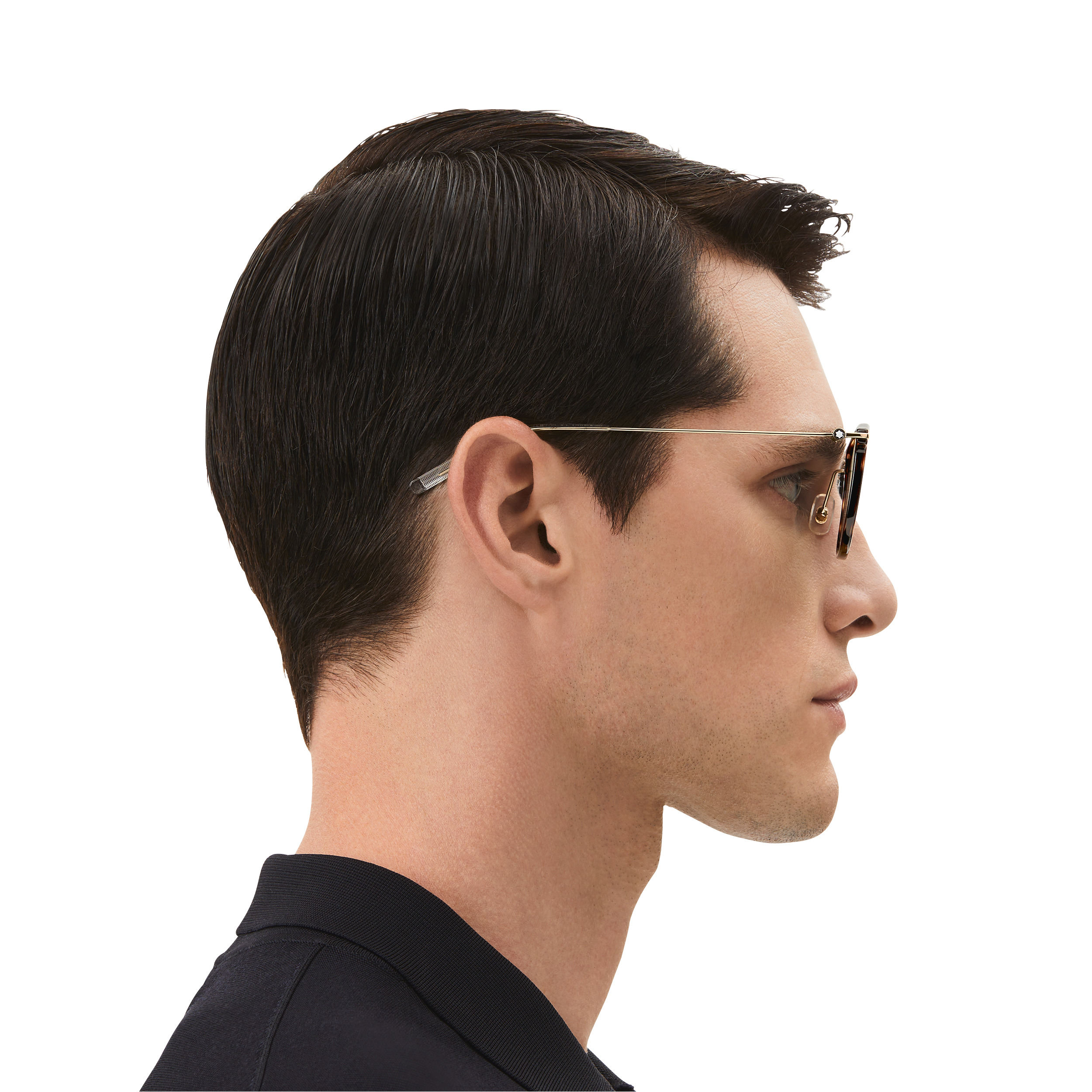 Round Sunglasses with Havana Colored Injected Frame - 7