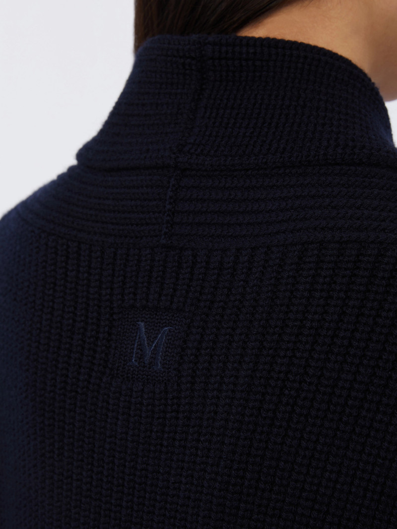 AGENZIA Double-breasted wool cape - MIDNIGHTBLUE 6