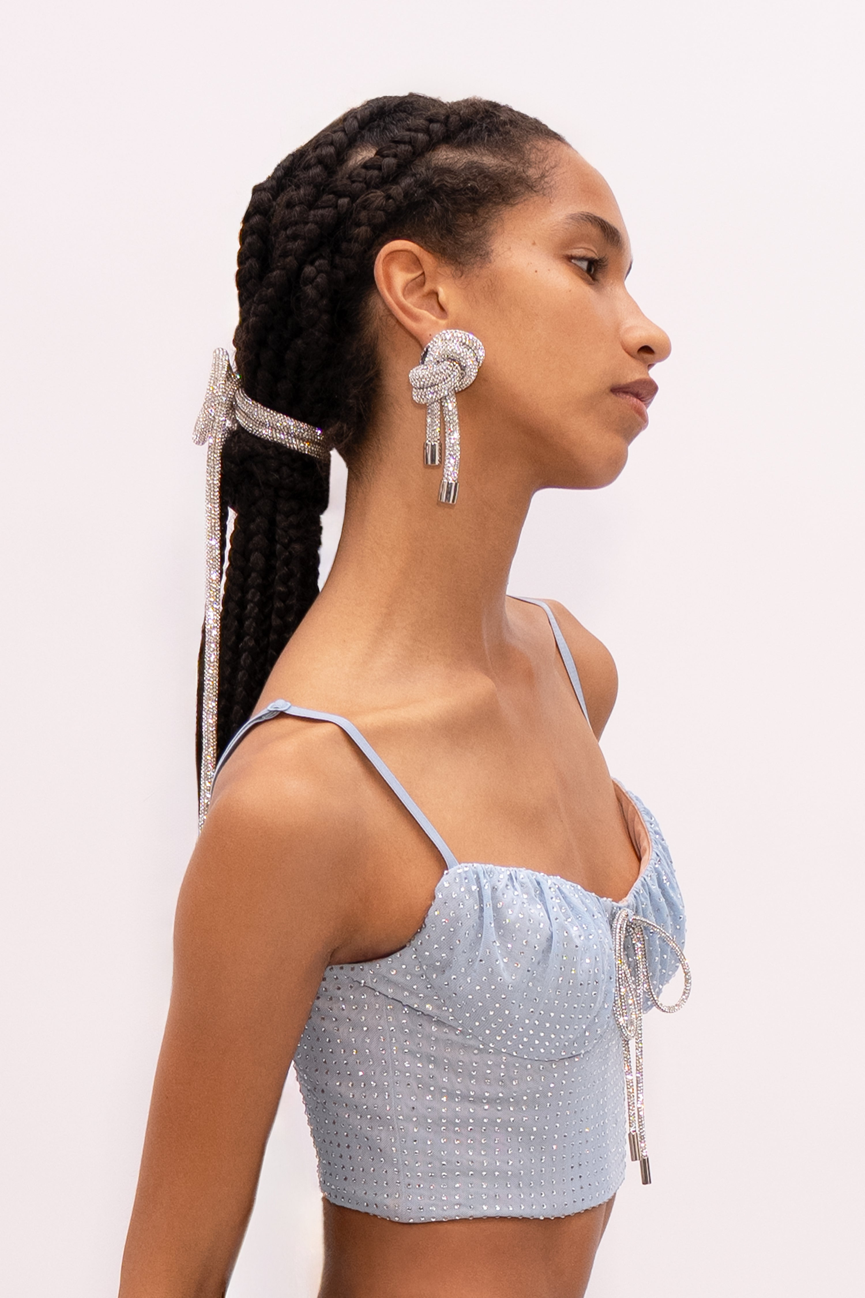 CRYSTAL KNOT EARRINGS - 3