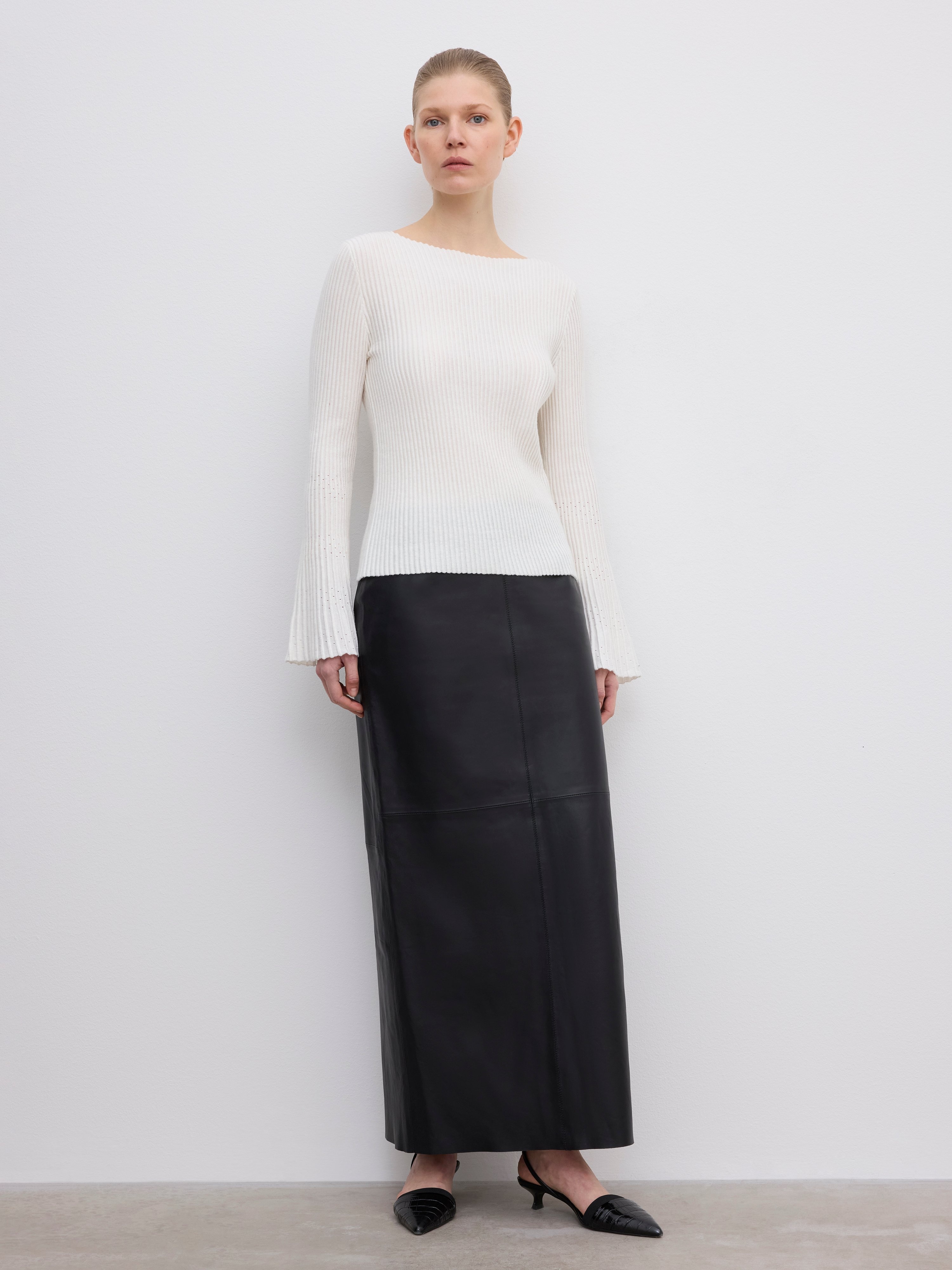 Knit bell sleeve top - 3