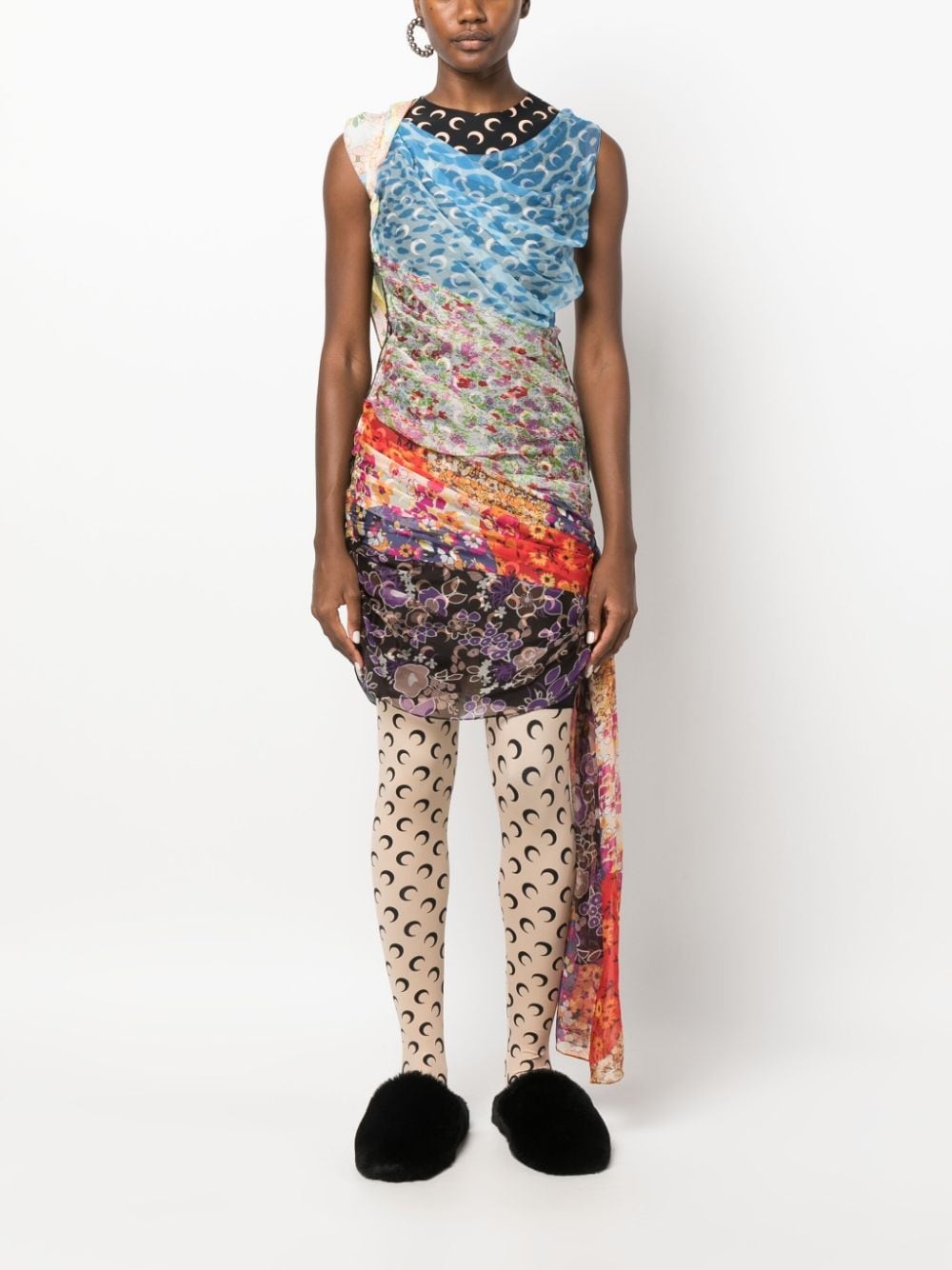 Regenerated Scarves silk minidress - 2