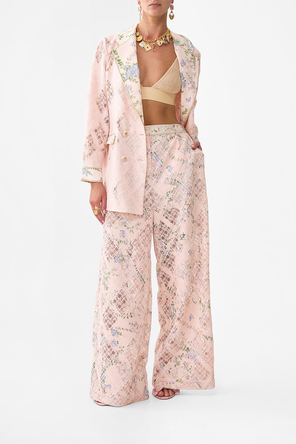 WIDE LEG WAISTED PANT - 1