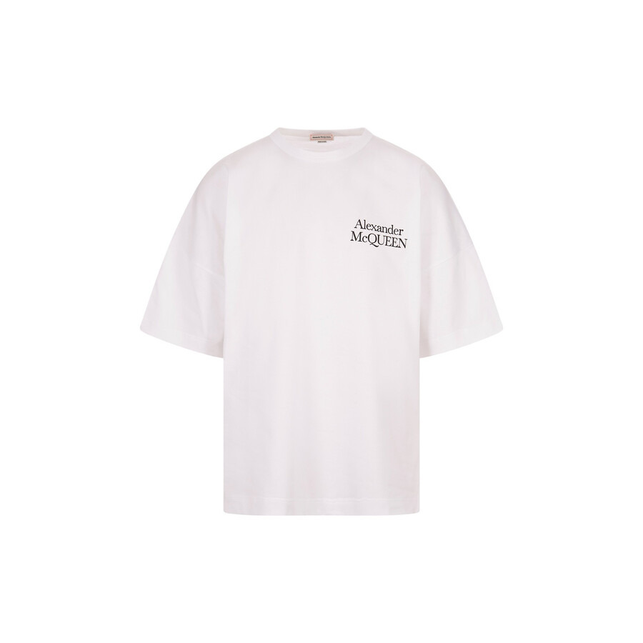 Alexander McQueen Men's White/Black Exploded Logo T-shirt - 5