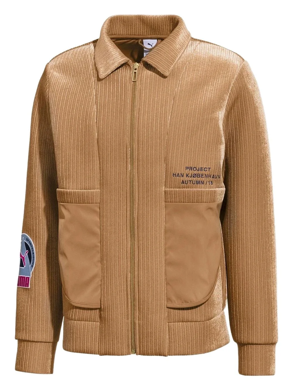 crossover splicing lapel jacket - 1