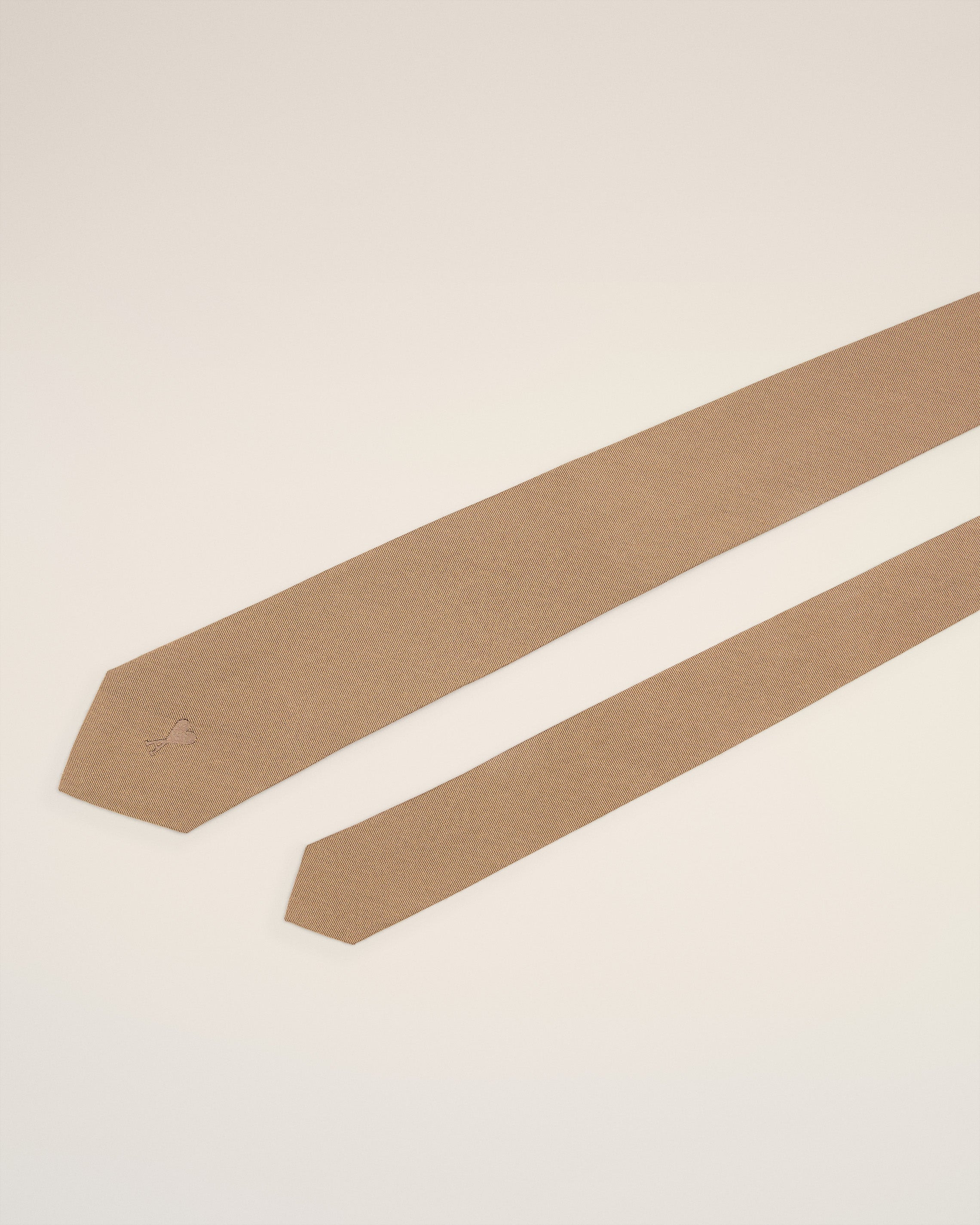 BROWN SILK AMI DE COEUR TIE - 3