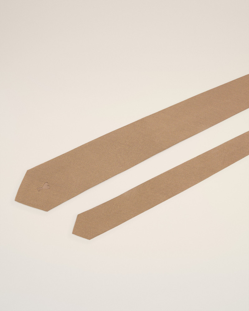 BROWN SILK AMI DE COEUR TIE 3