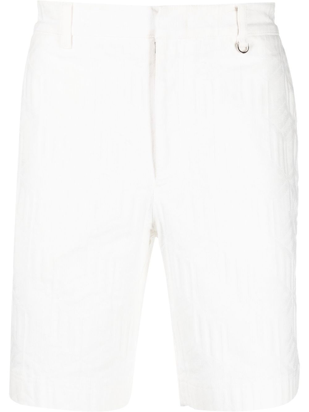 cubic-monogram tailored shorts - 1