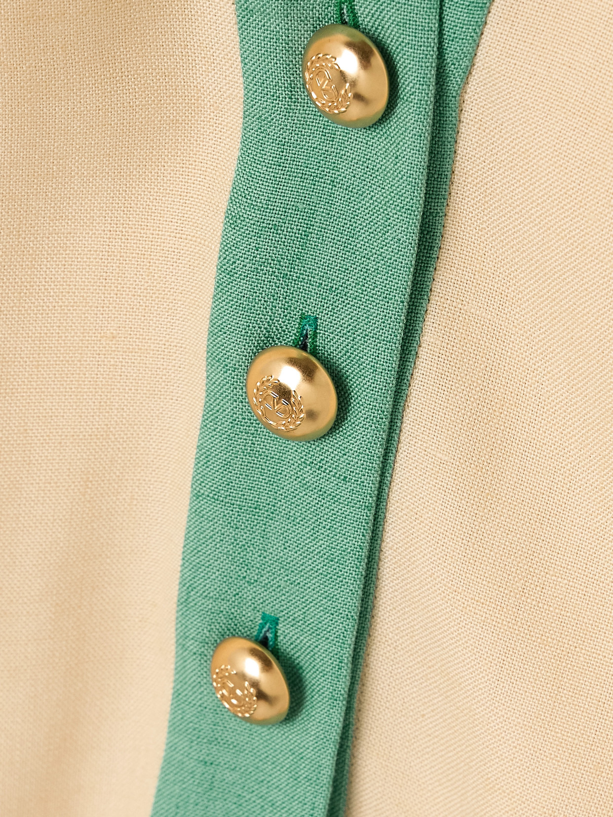 Two-tone Canvas Mini Dress - 4