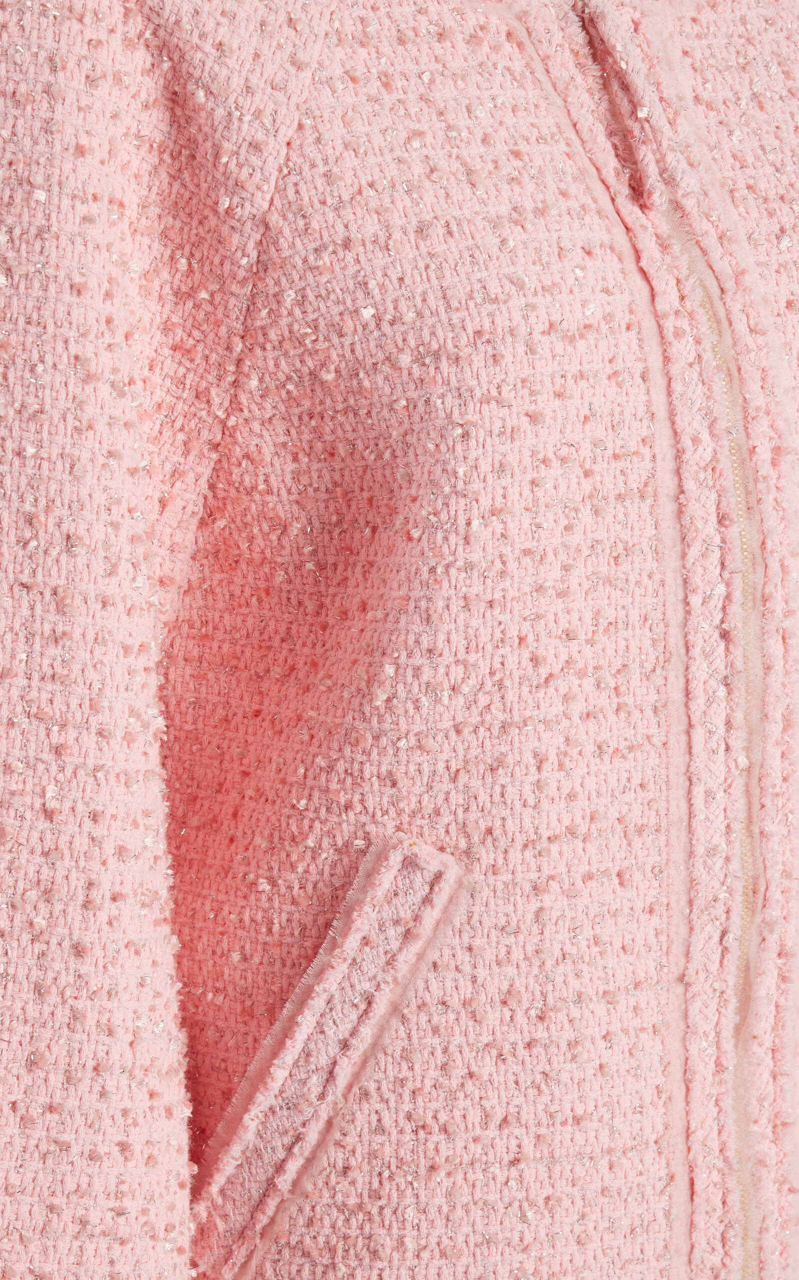 Collarless Tweed Jacket pink - 4