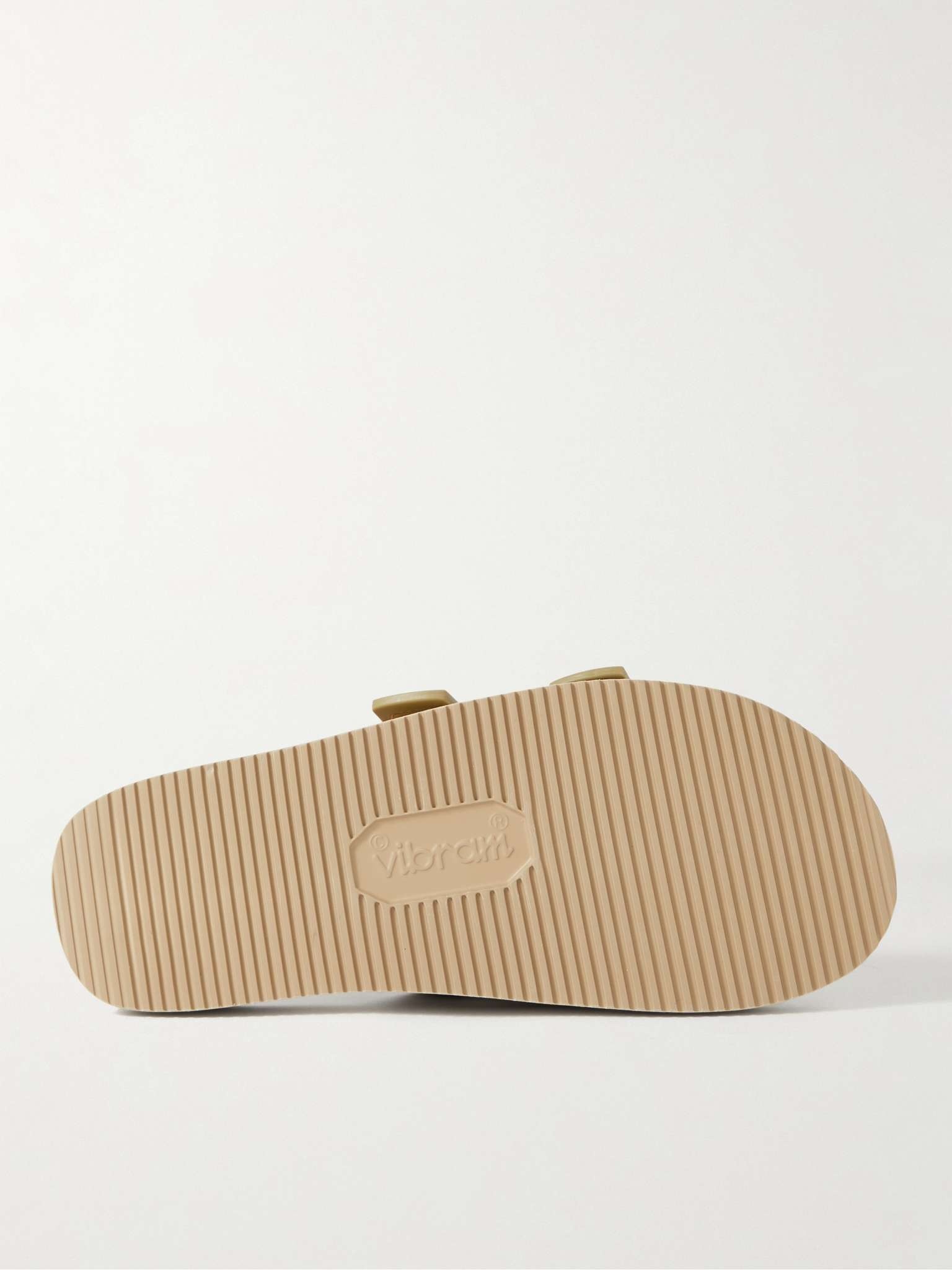 Webbing-Trimmed Suede Sandals - 3