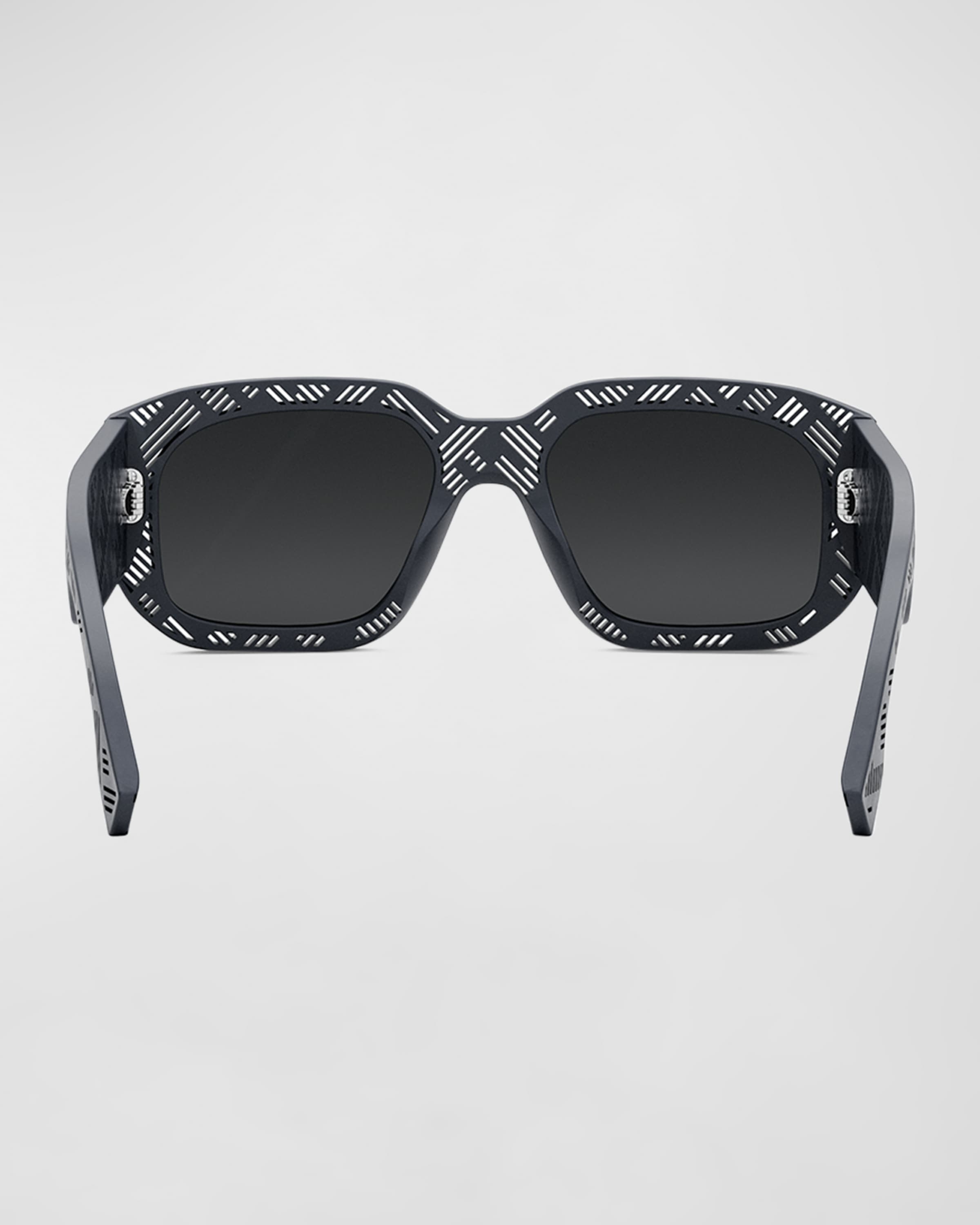 Men's Fendi Shadow Acetate Rectangle Sunglasses - 5
