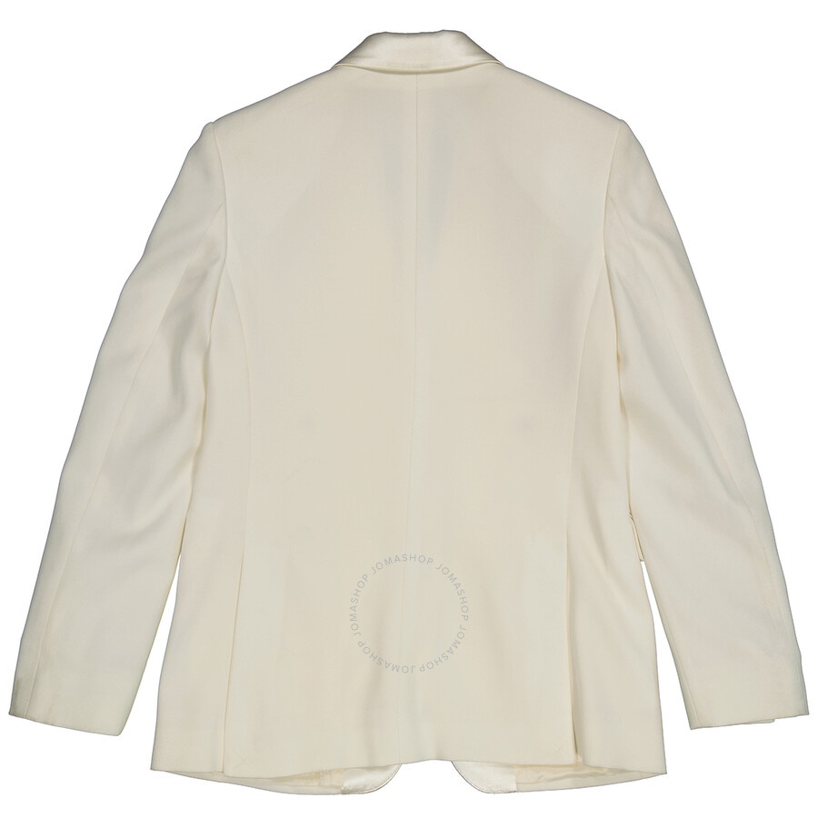 Open Box - Burberry Ladies Natural White Caratown Single-Breasted Blazer, Brand Size 2 (US Size 0) - 5