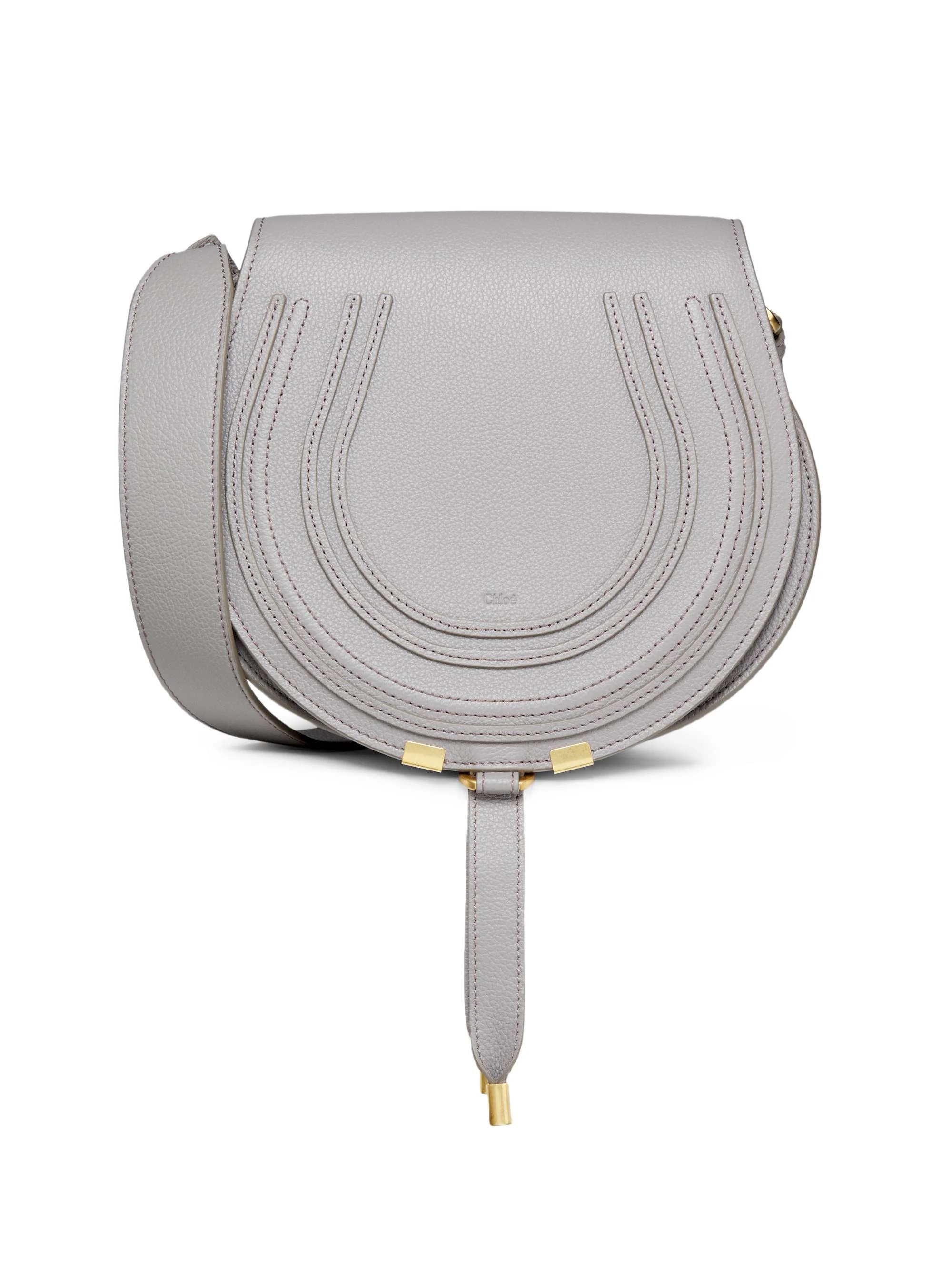 Women's Marcie Leather Saddle Bag - Cashmere Grey - 1
