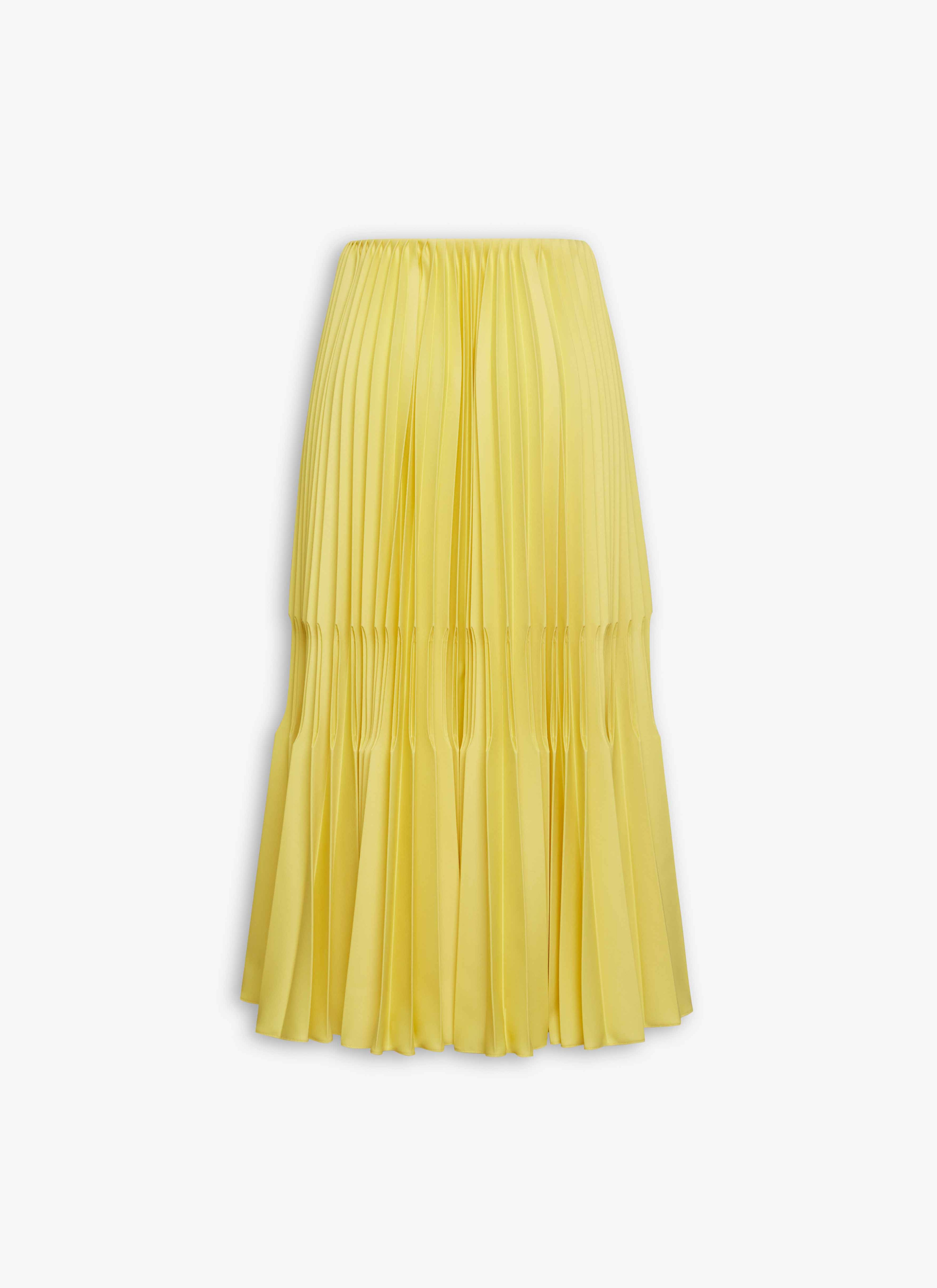 WOOL GABARDINE PLEATED SKIRT - 4