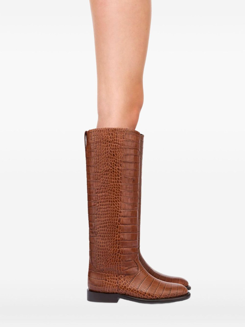 20mm Montana croco-embossed leather boots 5