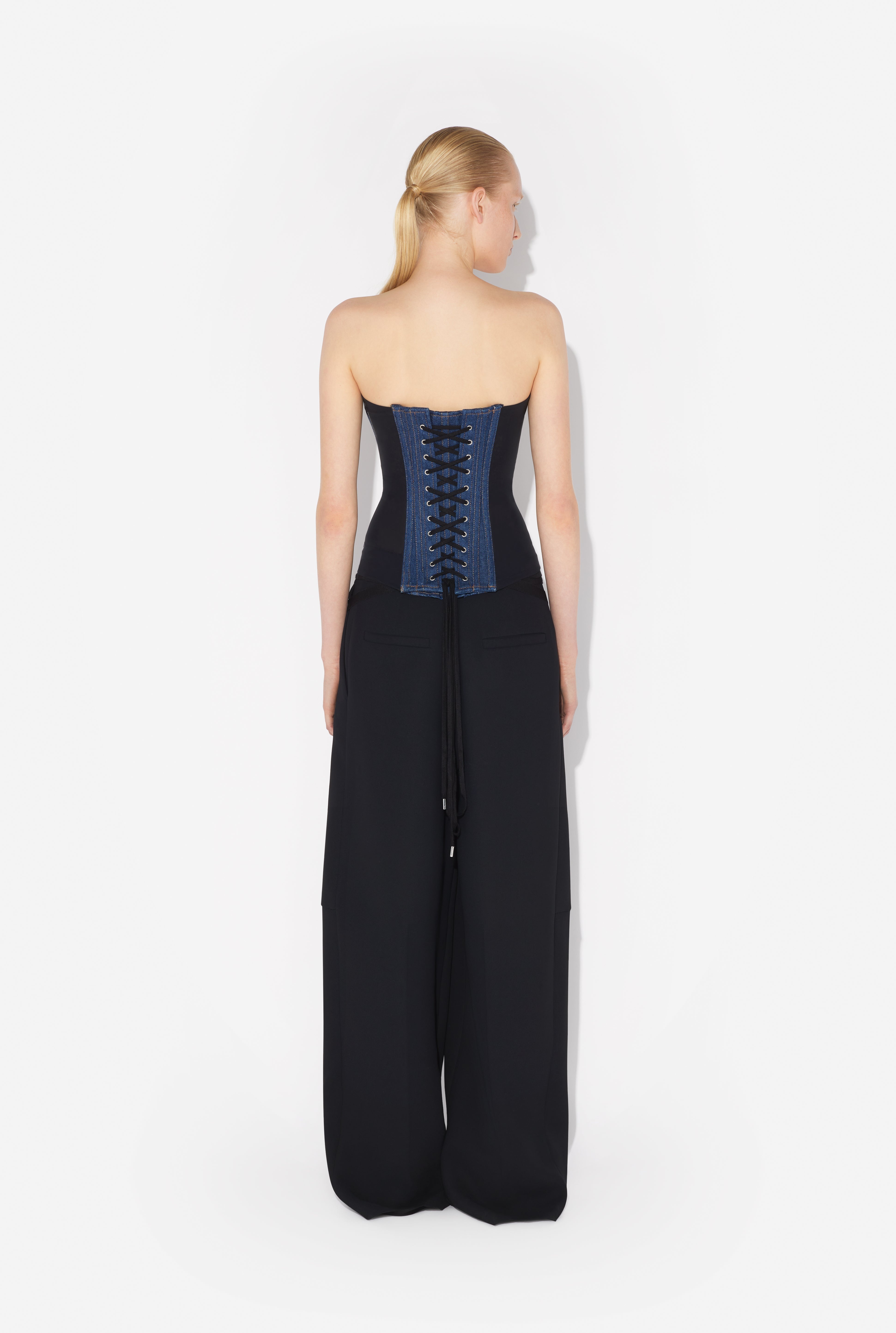 THE BI-MATERIAL DENIM CORSET - 2