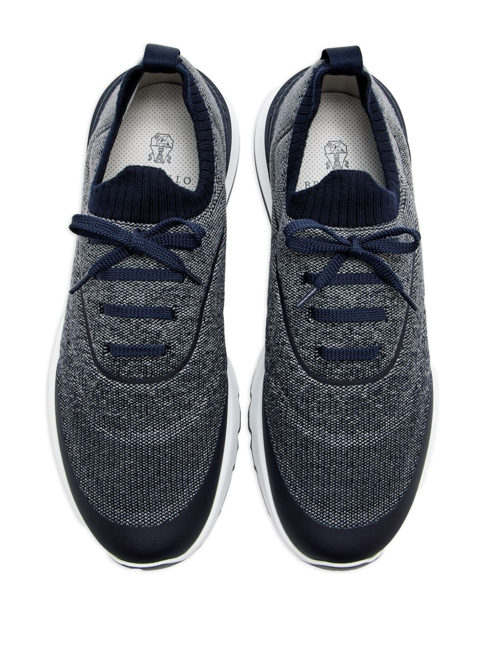 knitted lace-up sneakers - 2