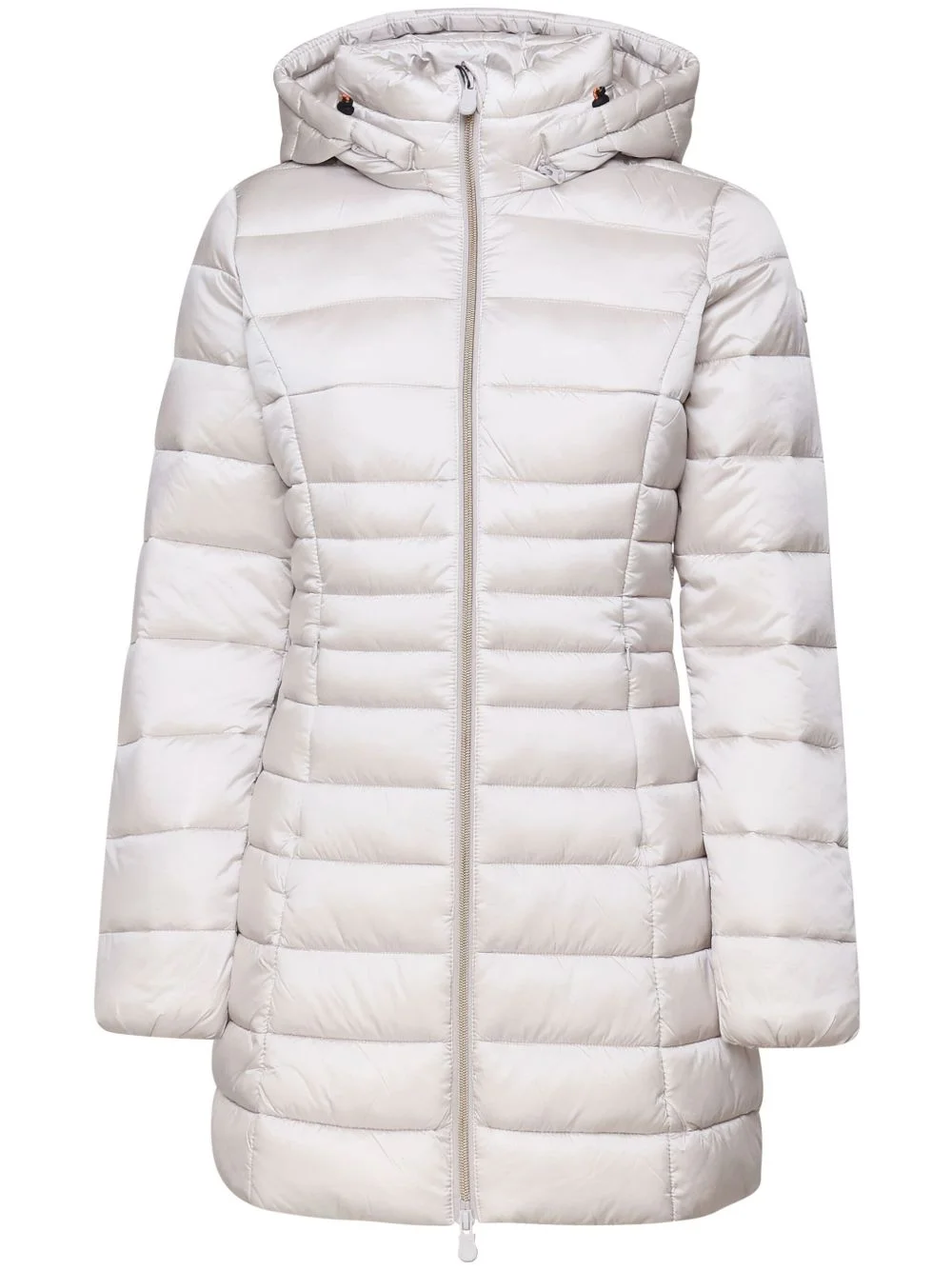 logo-patch padded coat - 1