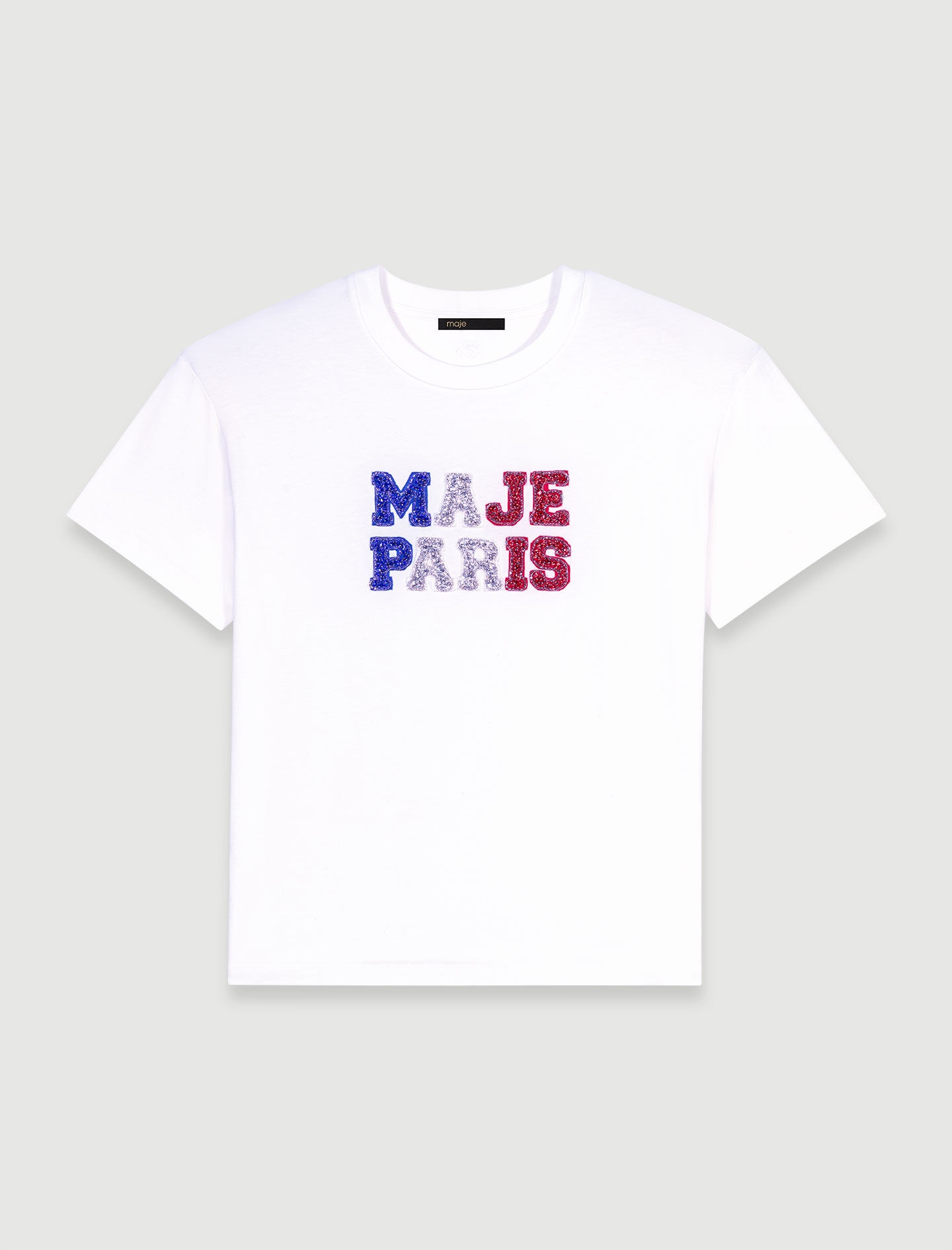 Maje Paris rhinestone T-shirt - 1