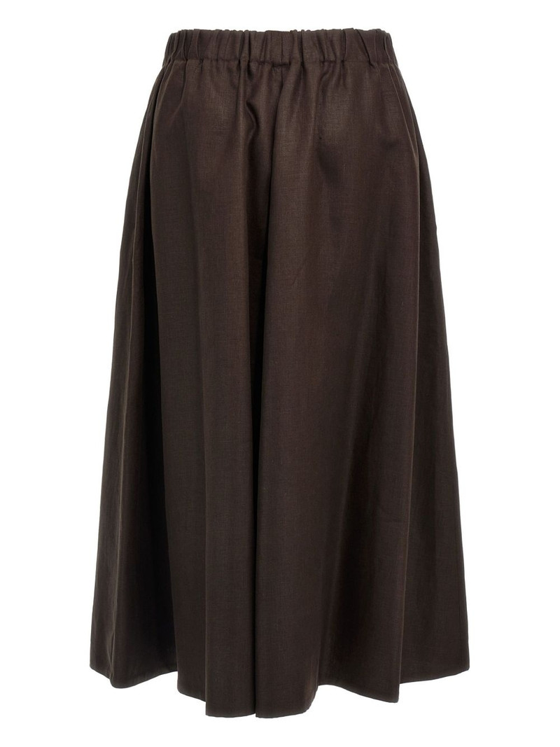 Brunello Cucinelli linen maxi skirt outlook