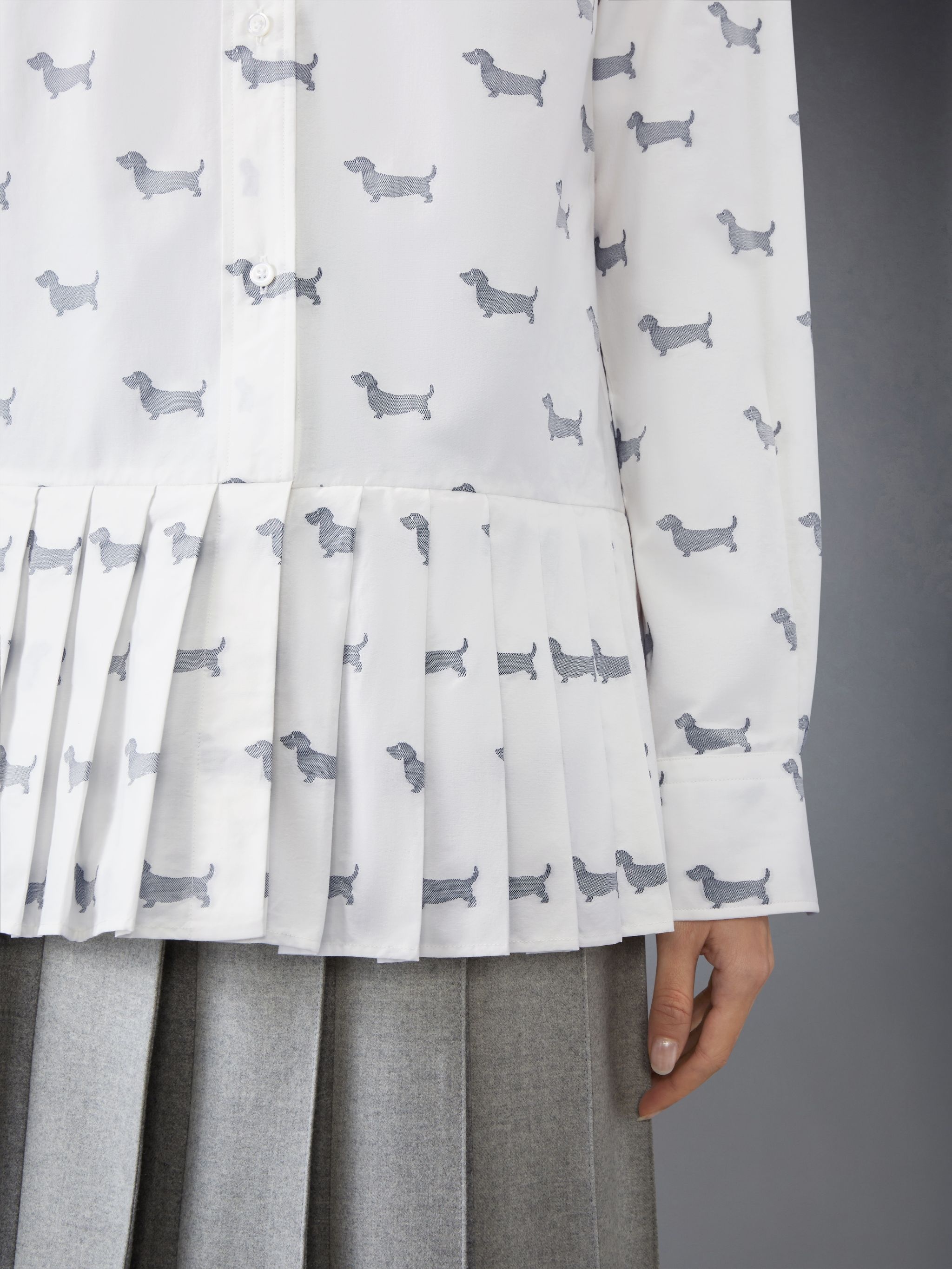 Jacquard Pleated Shirt - 5