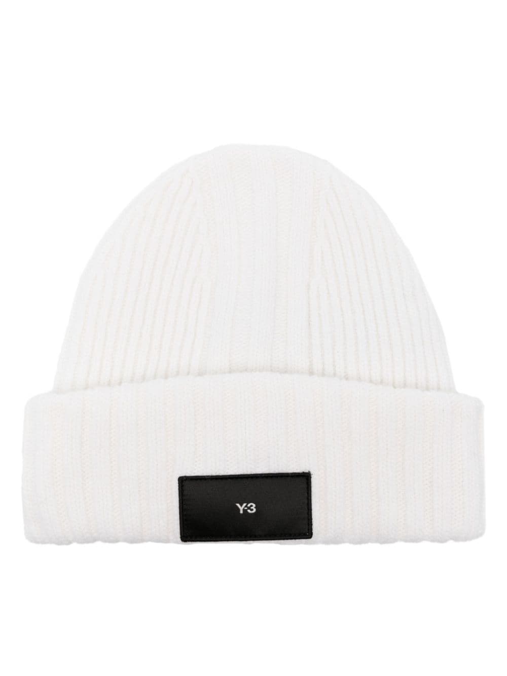 logo-patch wool-blend beanie - 1