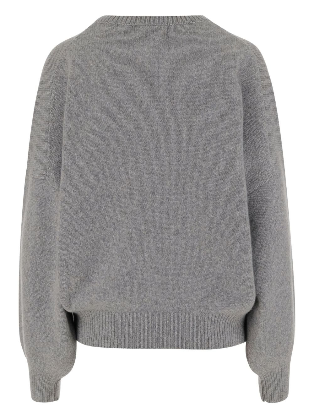 V-neck ribbed cashmere sweater - 2