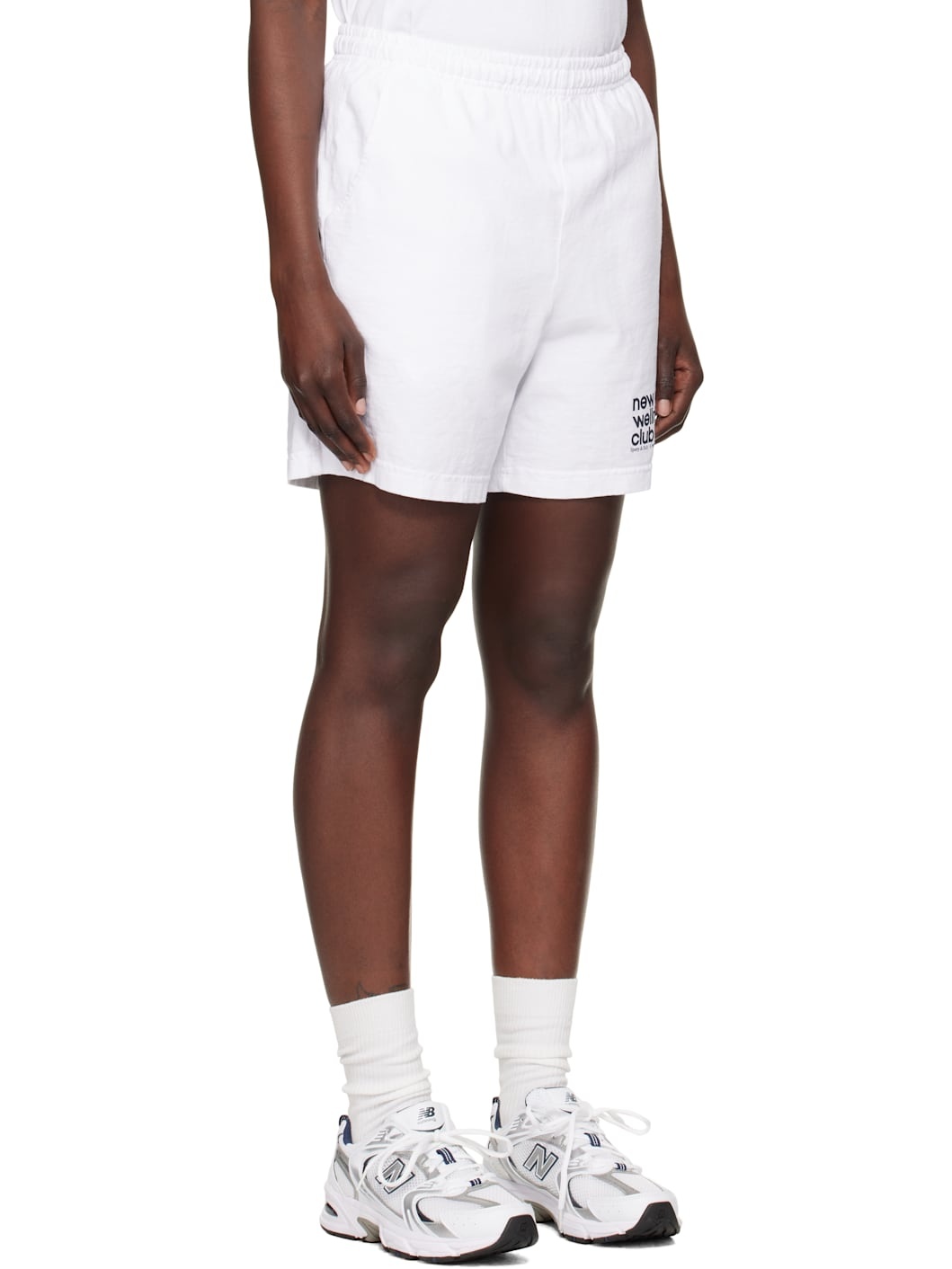 White USA 'Wellness Club' Gym Shorts - 2