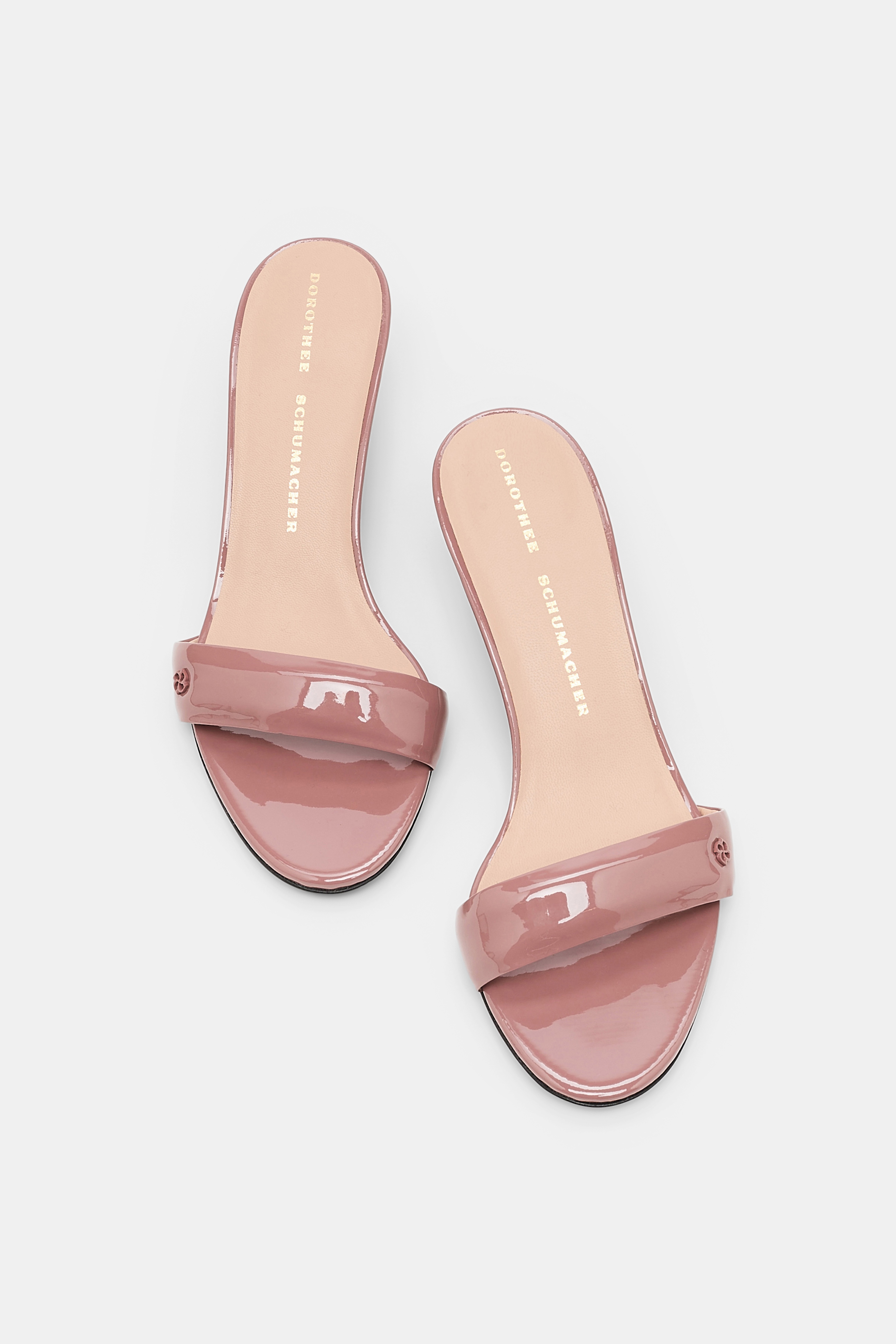 GLOSSY SHINE wedge mule - 5