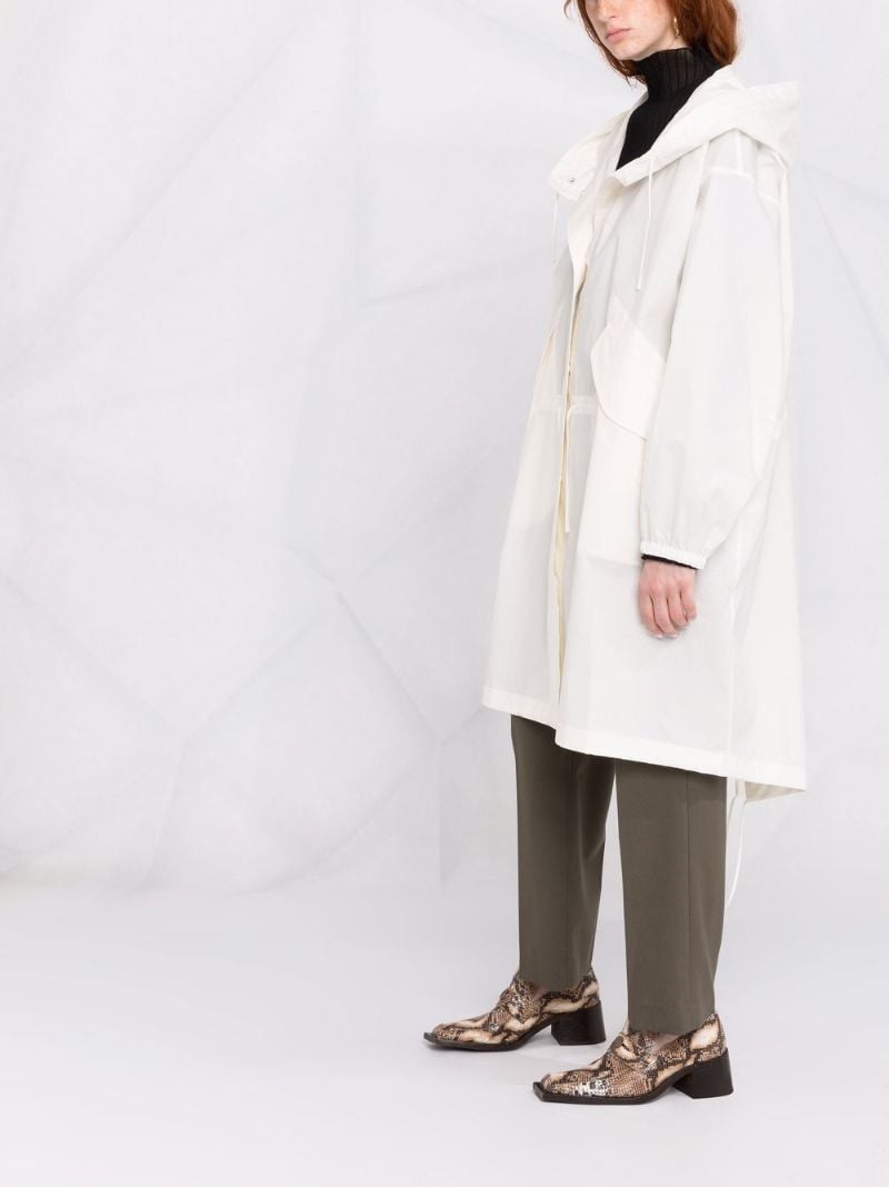 logo-print hooded raincoat - 4