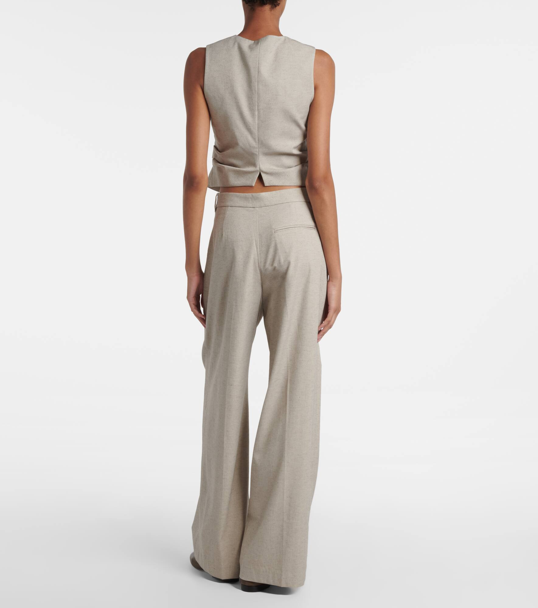 Leone mid-rise wide-leg pants - 3