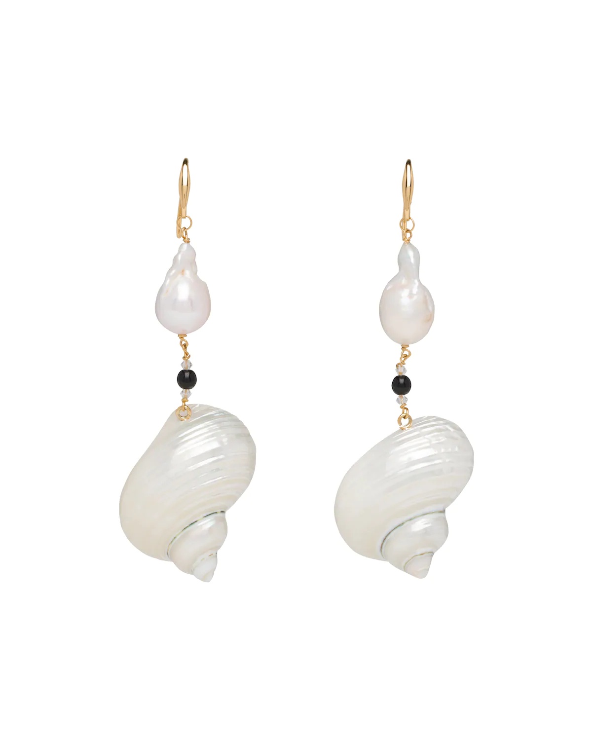 Silver earrings with shells - 3