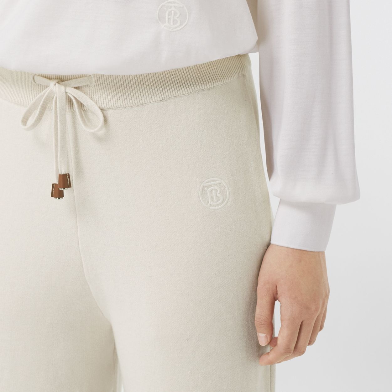 Monogram Motif Cashmere Blend Jogging Pants - 3