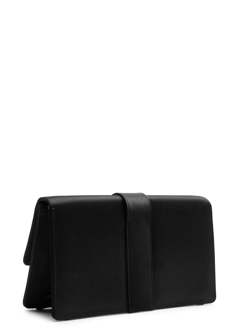 Manolo Blahnik Capri Crystal-embellished Satin Clutch - 2