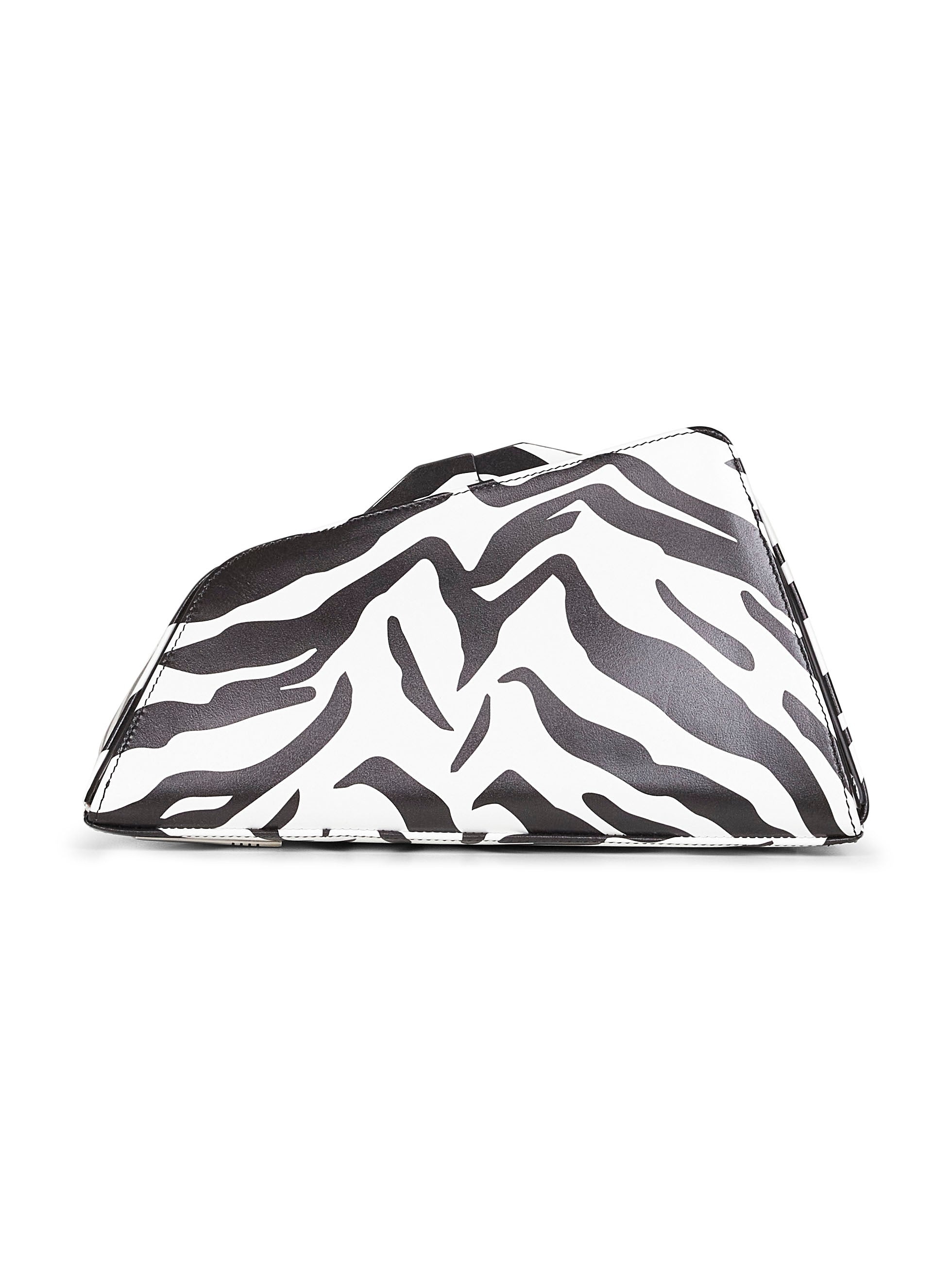 Black and white "8.30PM" oversized clutch bag - 3