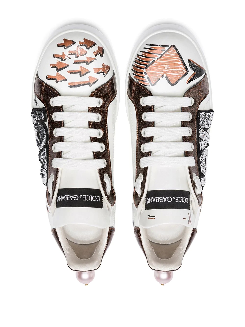 Portofino Love patch sneakers - 4