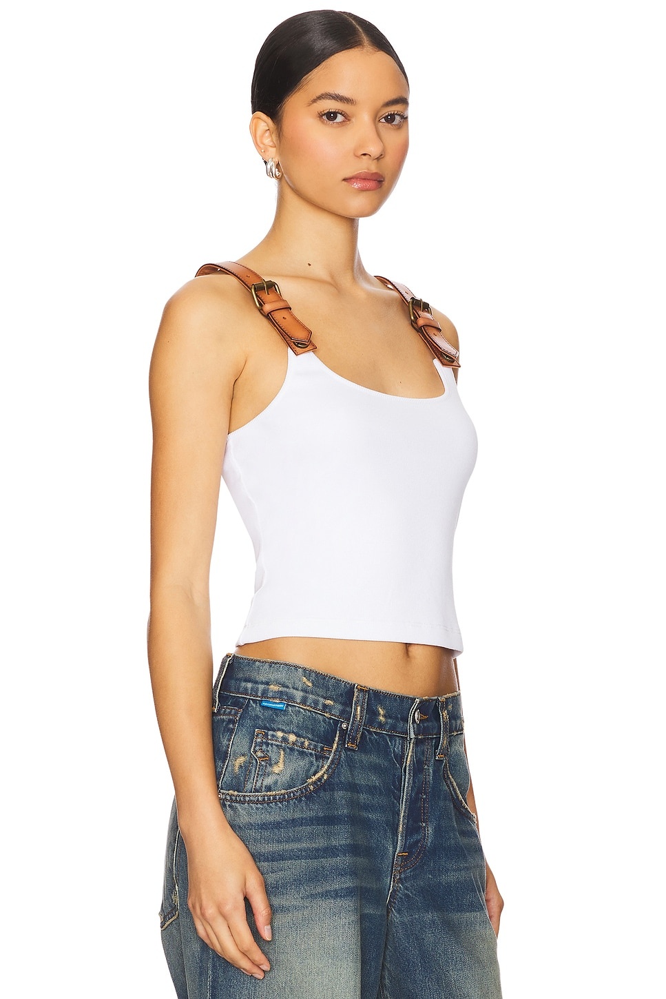 Leather Strap Tank Top - 2