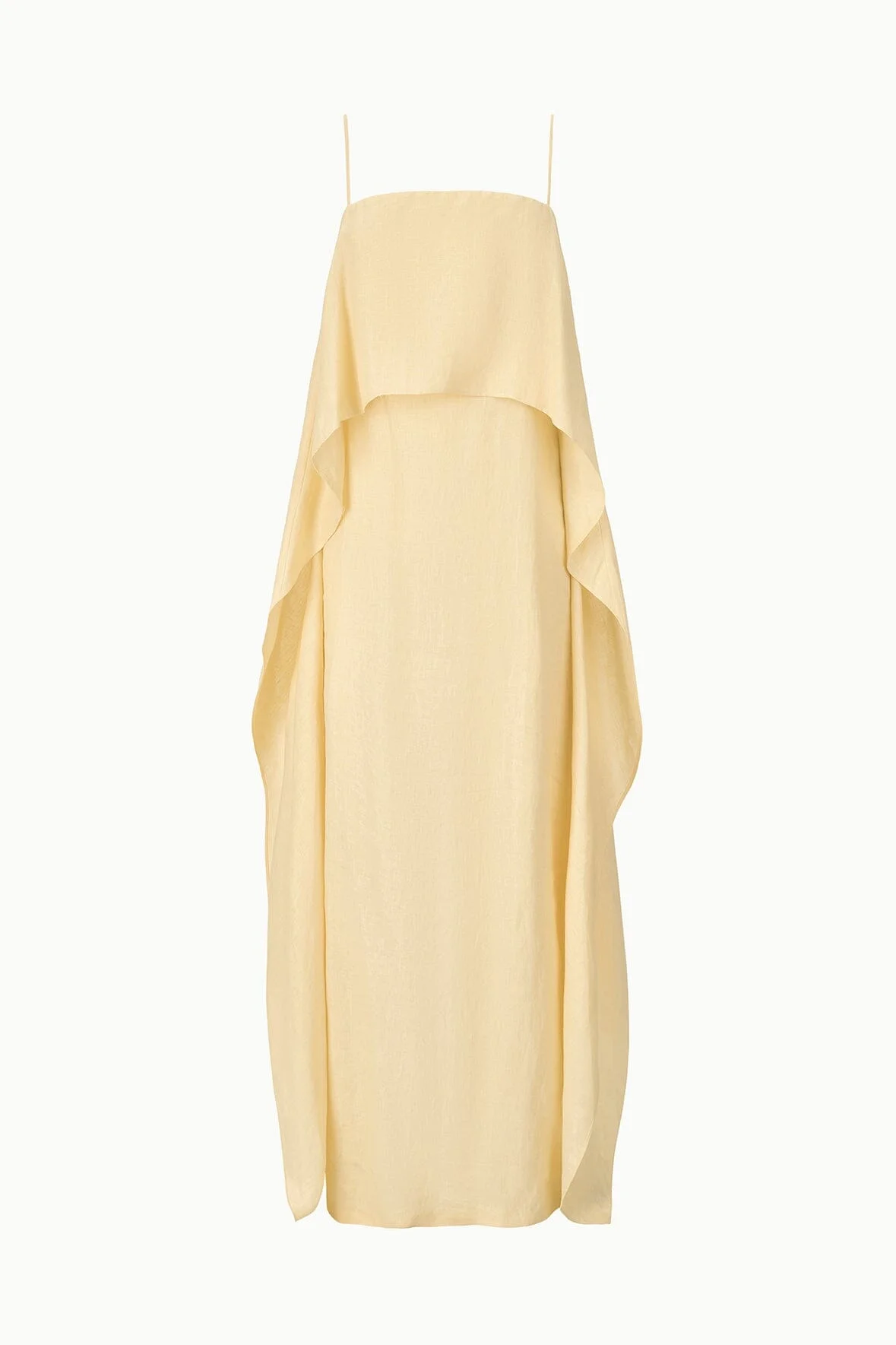 STAUD VALENCIA LINEN DRESS BUTTER - 1