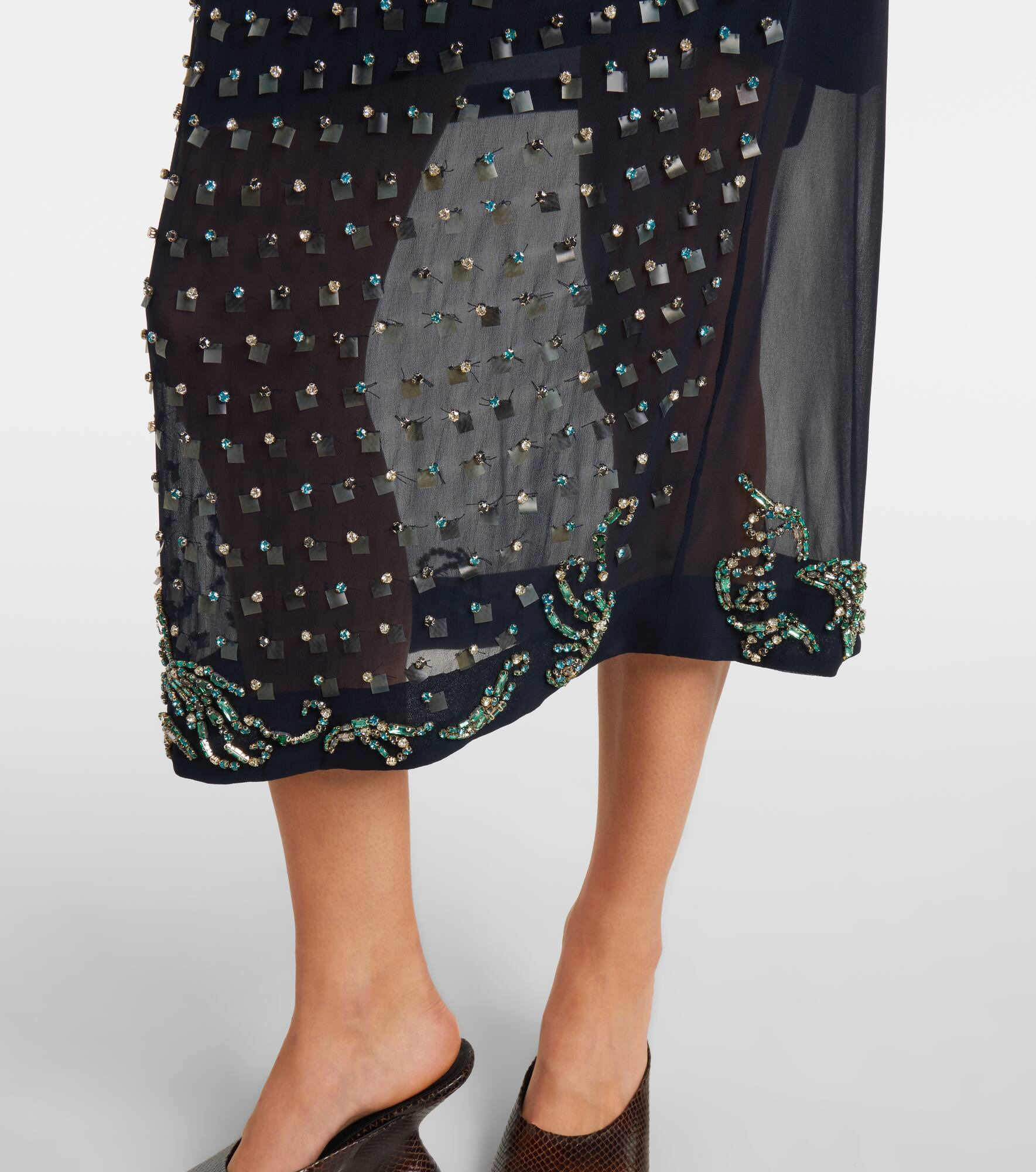 Embellished midi skirt - 5