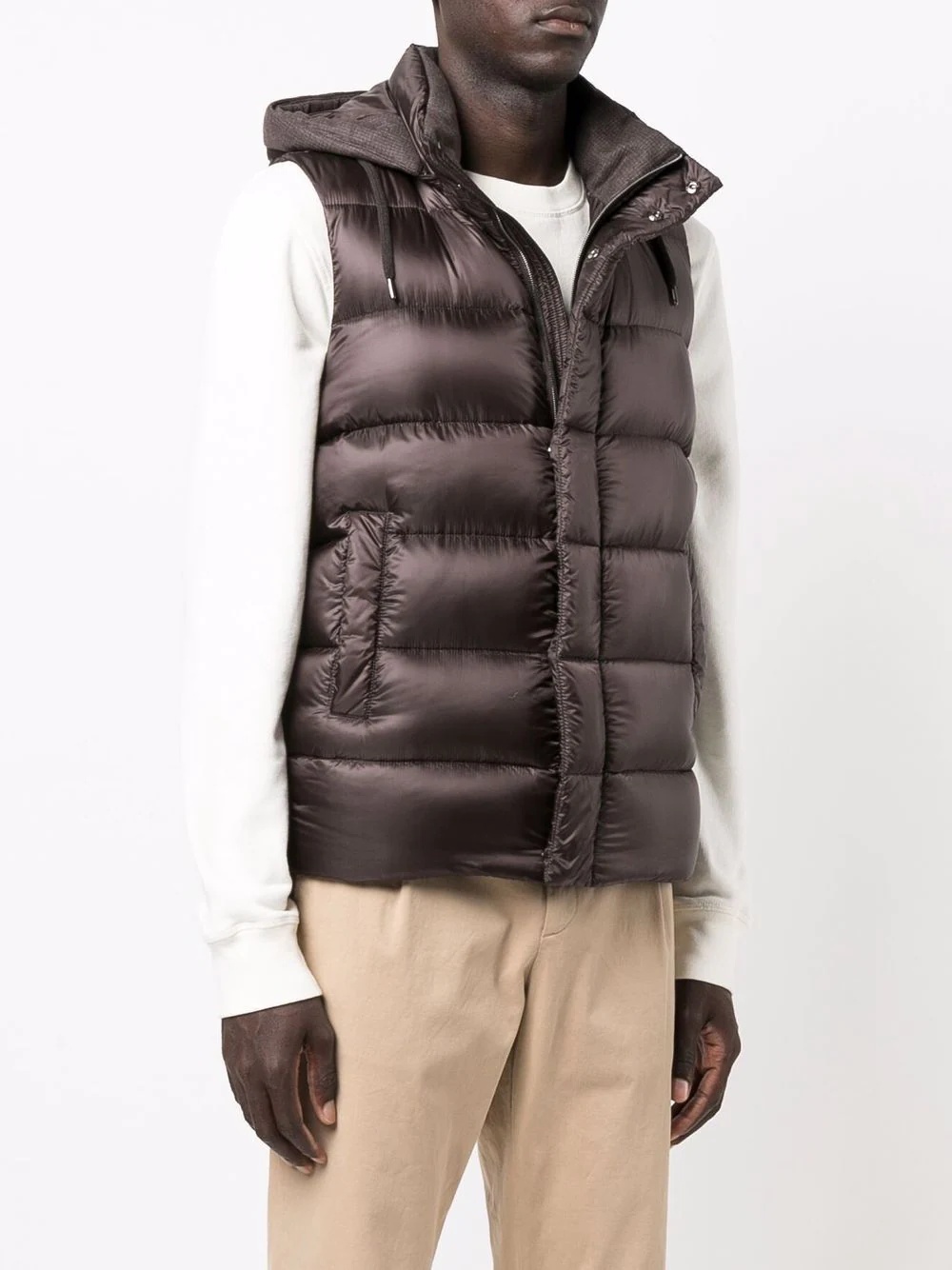 reversible quilted down gilet - 3