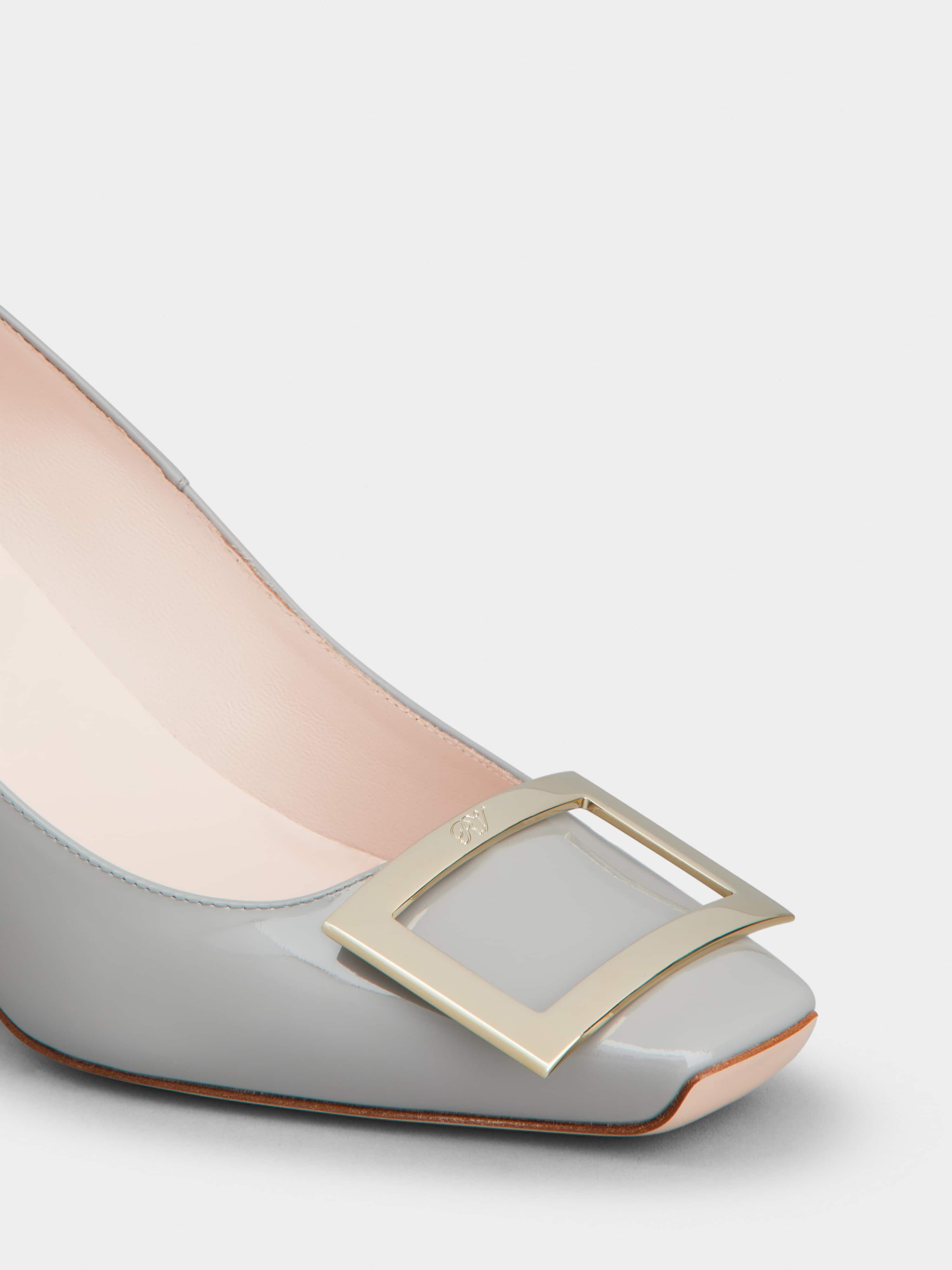 Trompette Metal Buckle Pumps in Patent Leather - 3