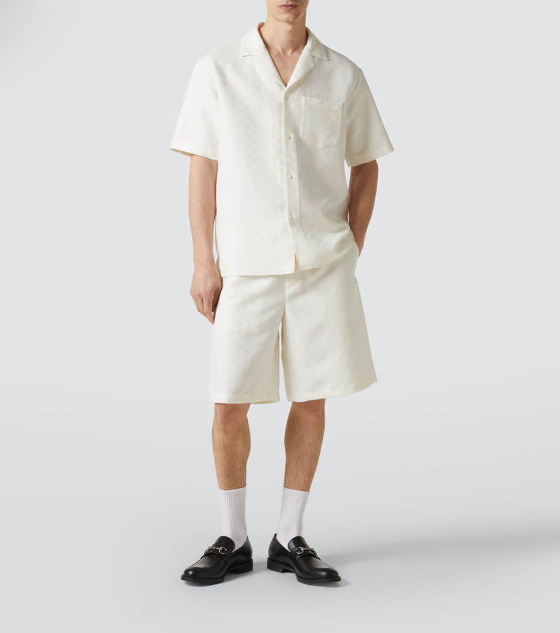 GUCCI Linen-blend bowling shirt outlook